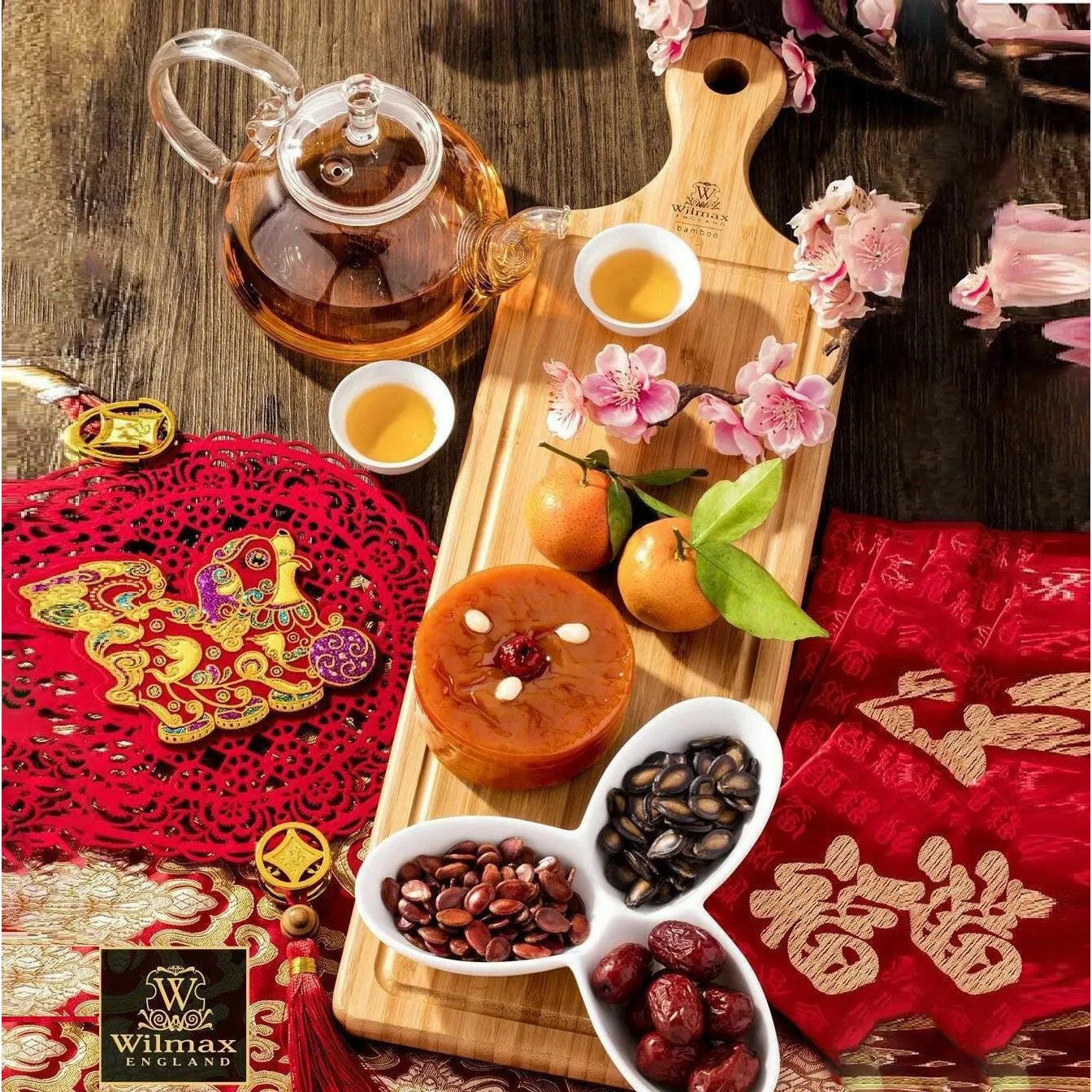 Bamboo Tray 18"x 4.75" For Appetizers / Barbecue / Burgers.