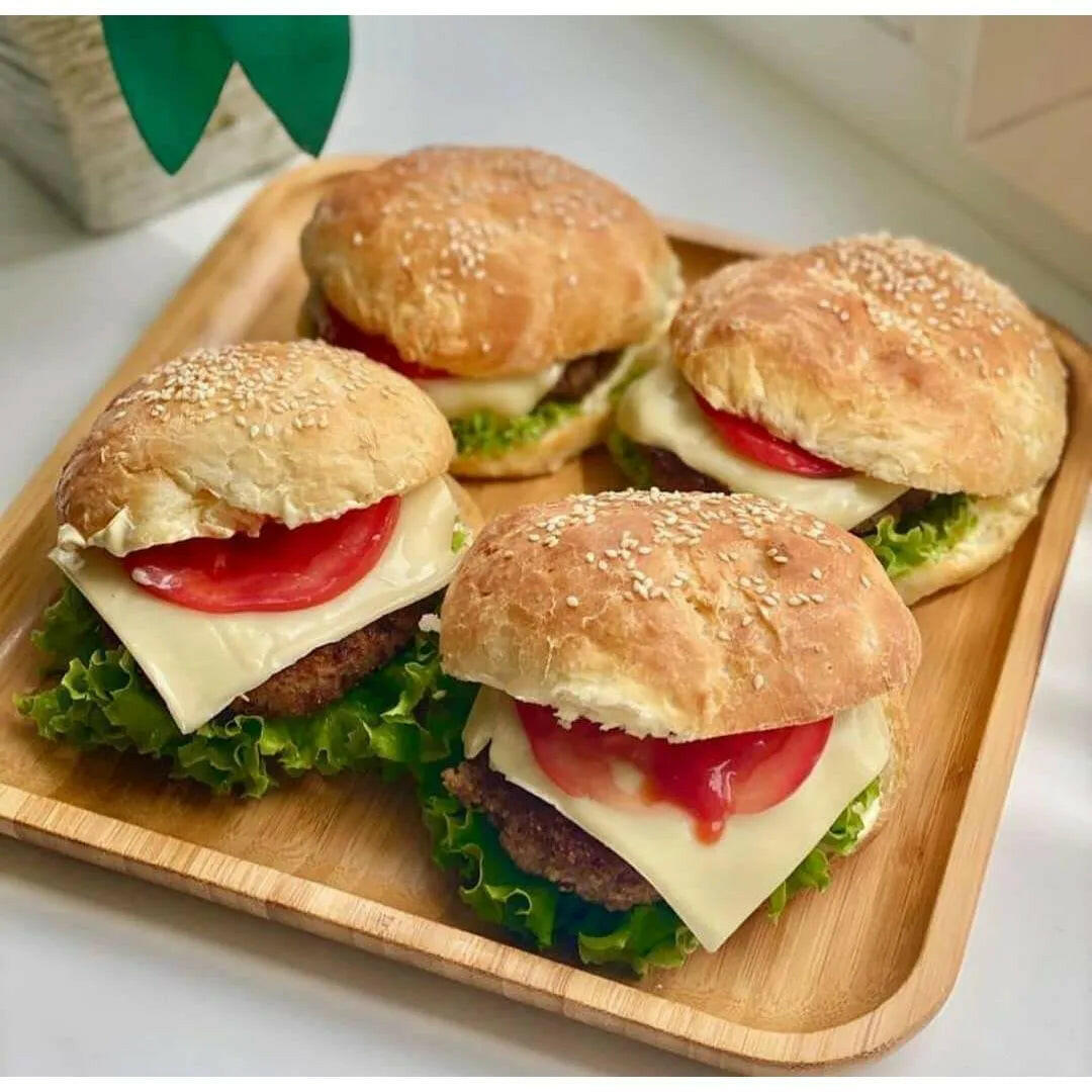 Bamboo Square Platter 12" x 12" For Appetizers / Barbecue.