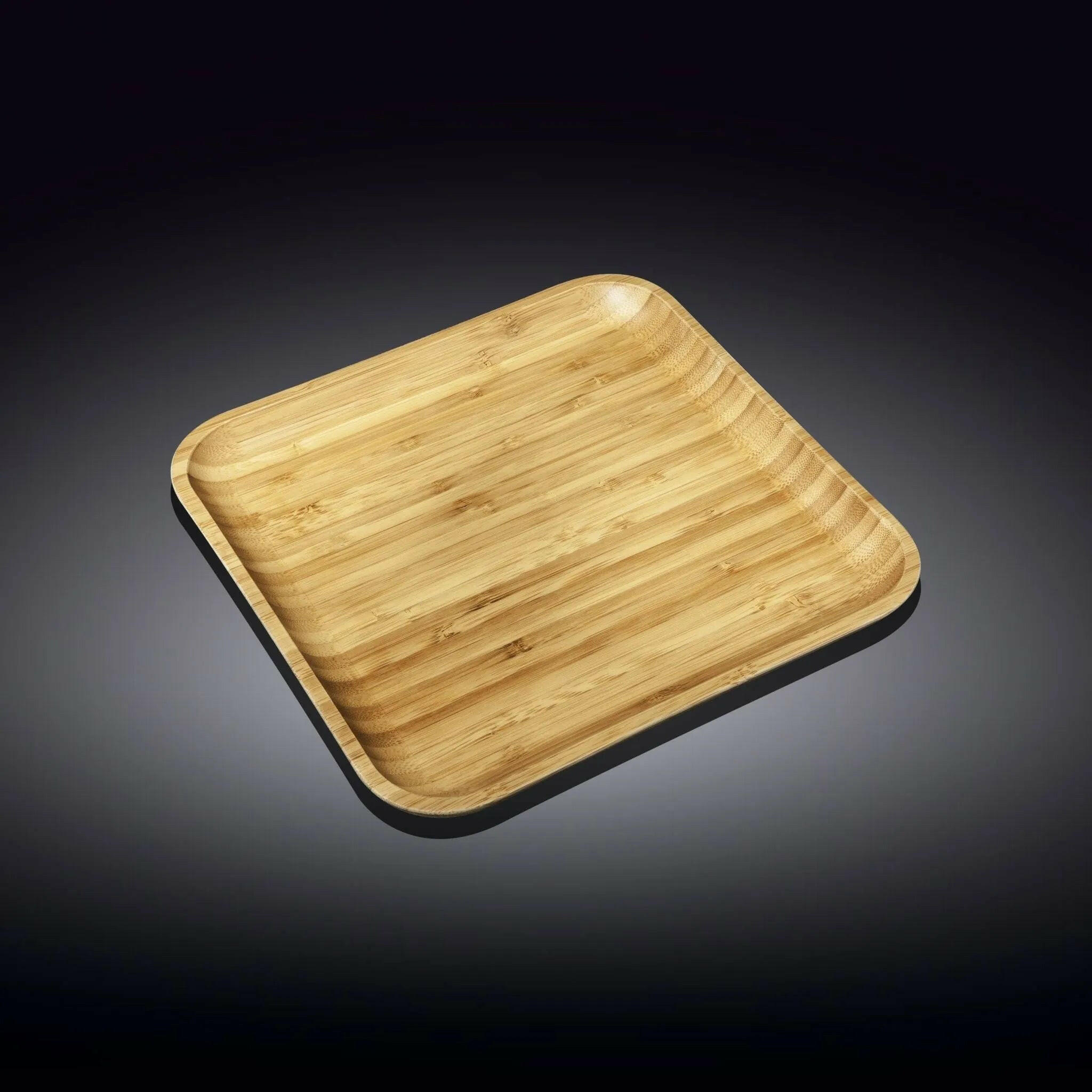 Bamboo Square Plate 10" x 10" For Appetizers / Barbecue.