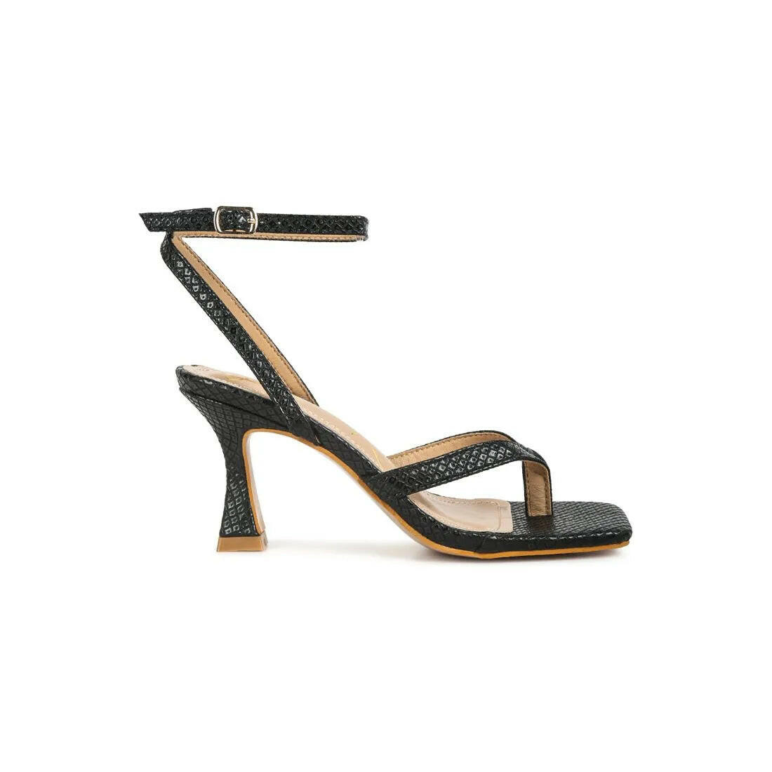 Celty Ankle Strap Spool Heel Sandals.