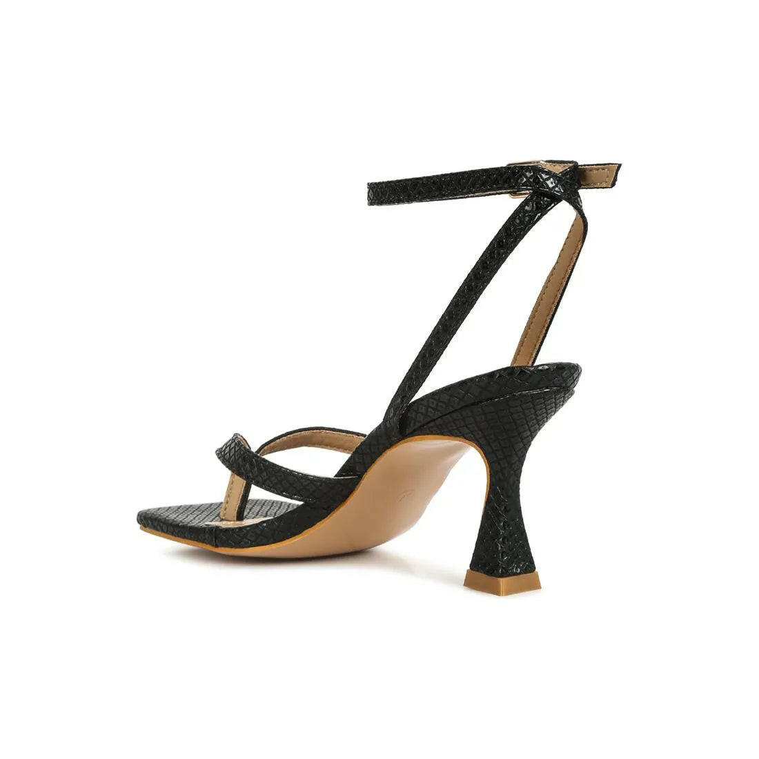 Celty Ankle Strap Spool Heel Sandals.