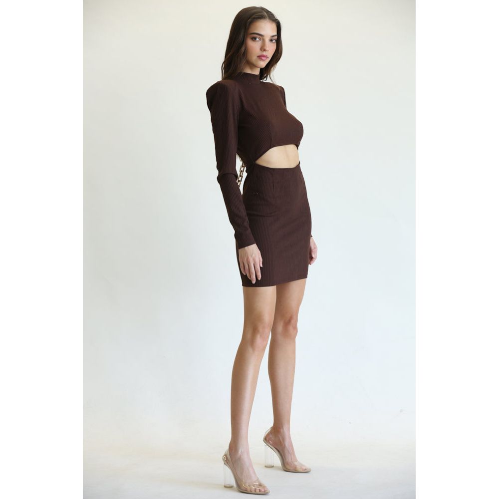 Anabia Ribbed Chain Dress .