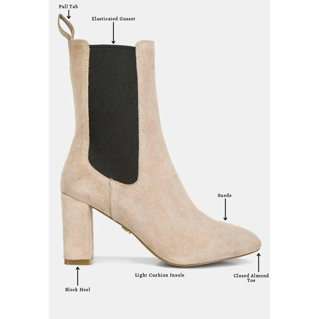 Gaven Suede High Ankle Chelsea Boots.