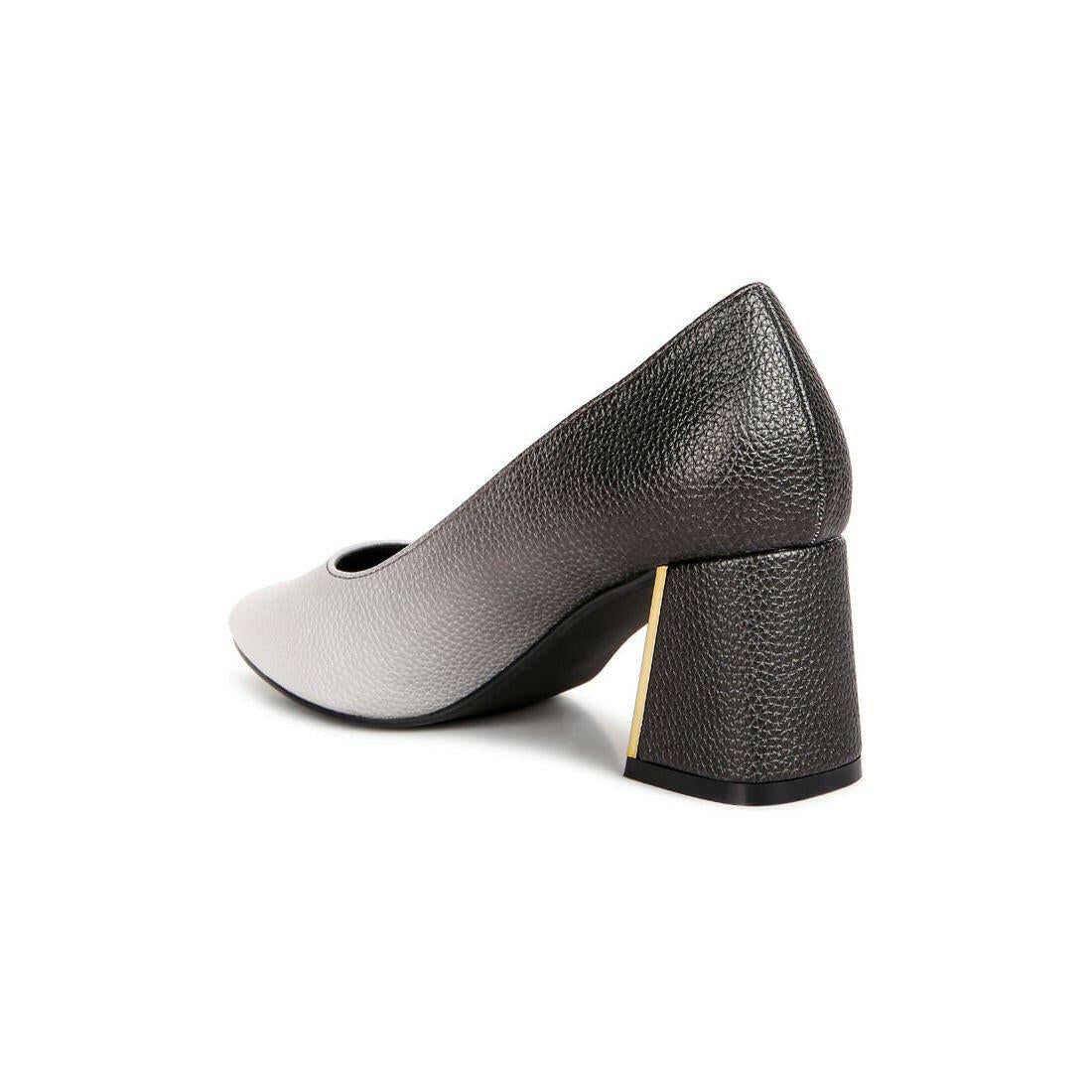 Harlow Metallic Accent Block Heel Pumps.