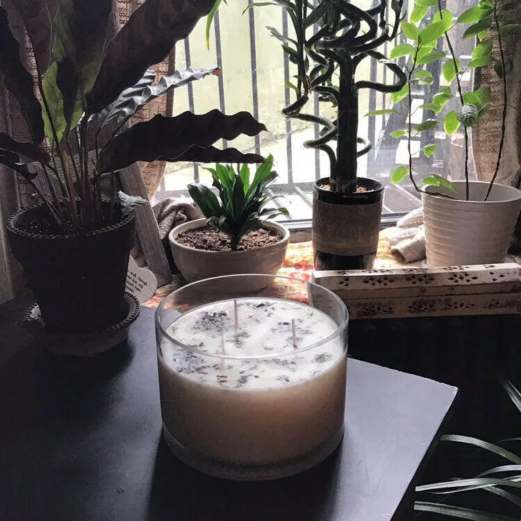 Lavender 3 Wick Aromatherapy Large Soy Wax Candle.