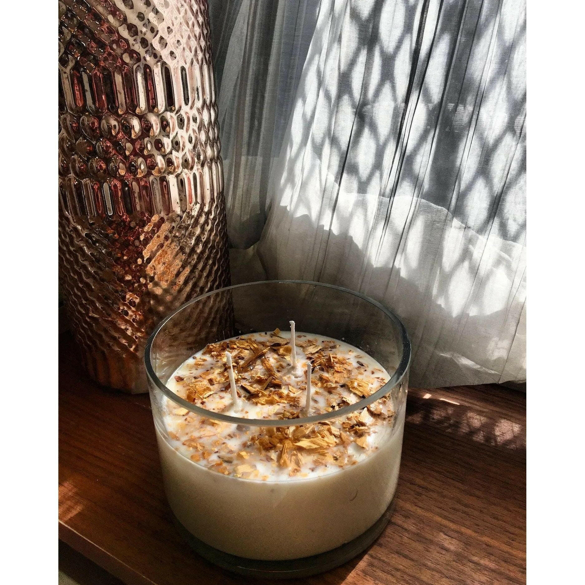 Palo Santo Aromatherapy 3 Wick Large Soy Wax Candle.