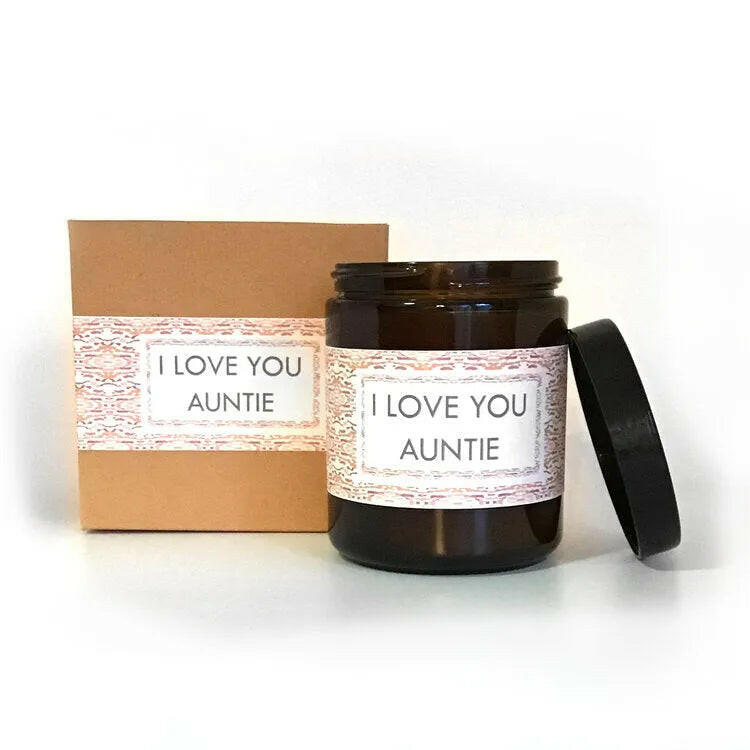 I Love You Auntie Eucalyptus Scented Soy Wax Candle.