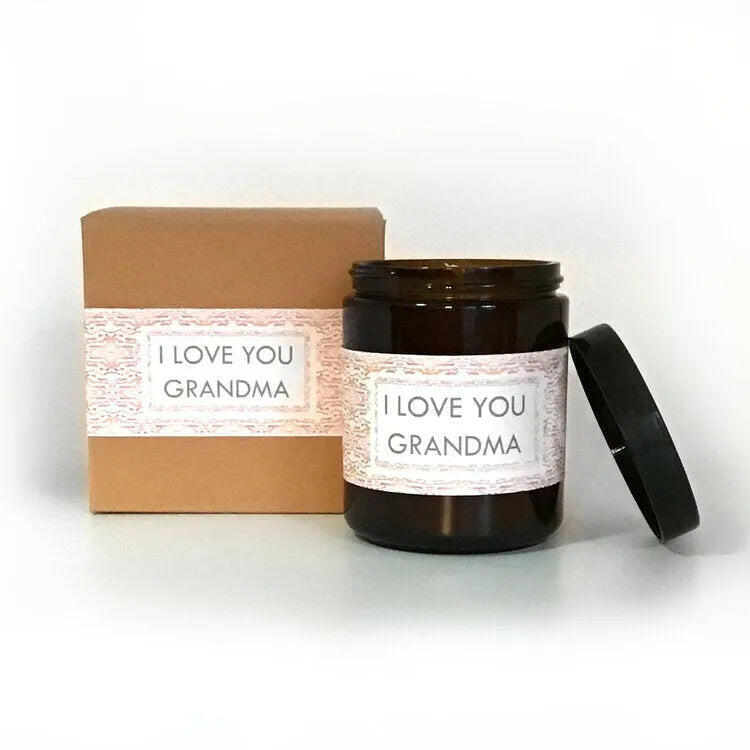 I Love You Grandma Eucalyptus Scented Soy Wax Candle.