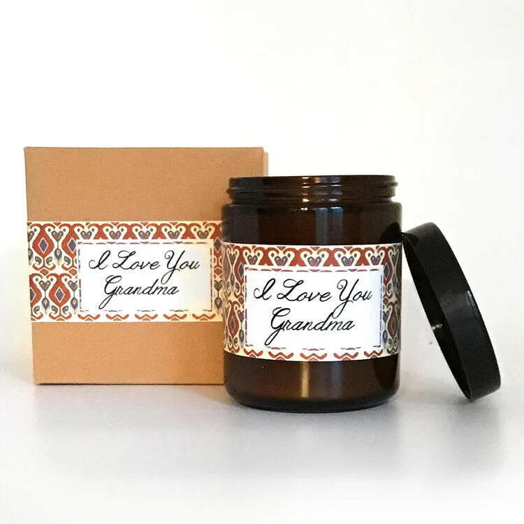 I Love You Grandma Citrus + Sage Scented Soy Wax Candle.