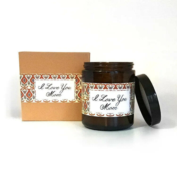 I Love You Mom Citrus + Sage Scented Soy Wax Candle.