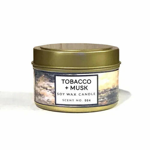 Tobacco + Musk Soy Wax Candle.