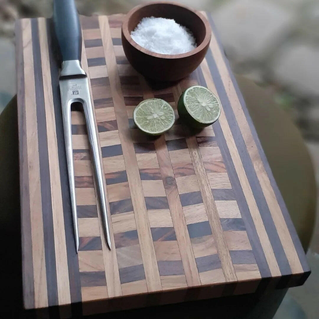 Upcycled End Grain Cutting Board.