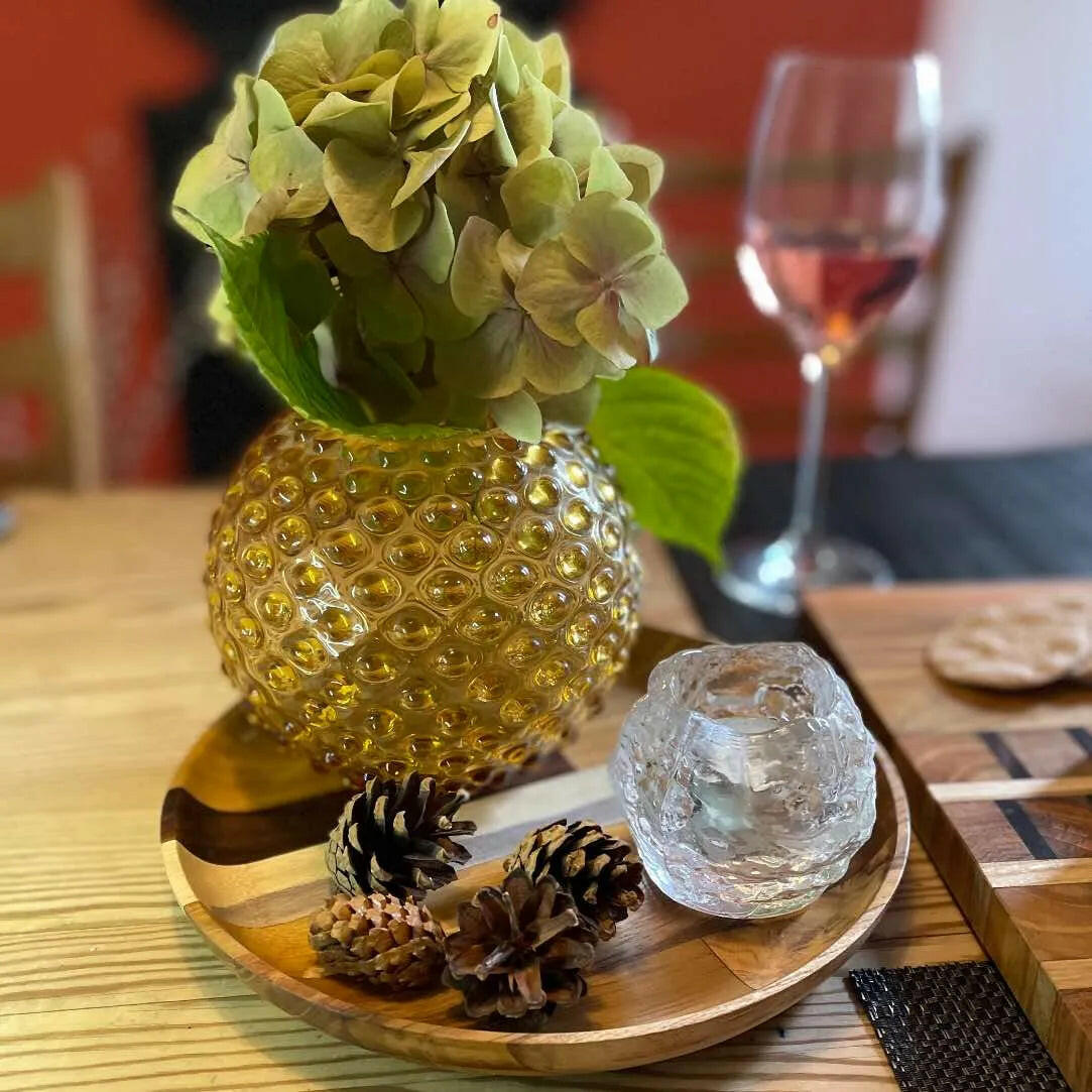 Premium Upcycled End Grain Wooden Serving Plate.