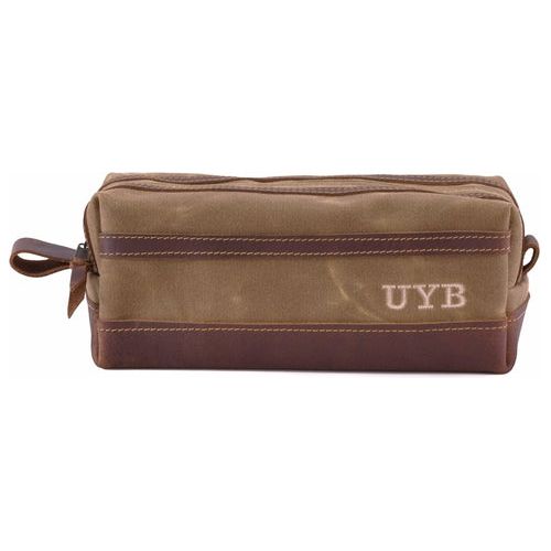 Waxed Canvas Toiletry Bag .