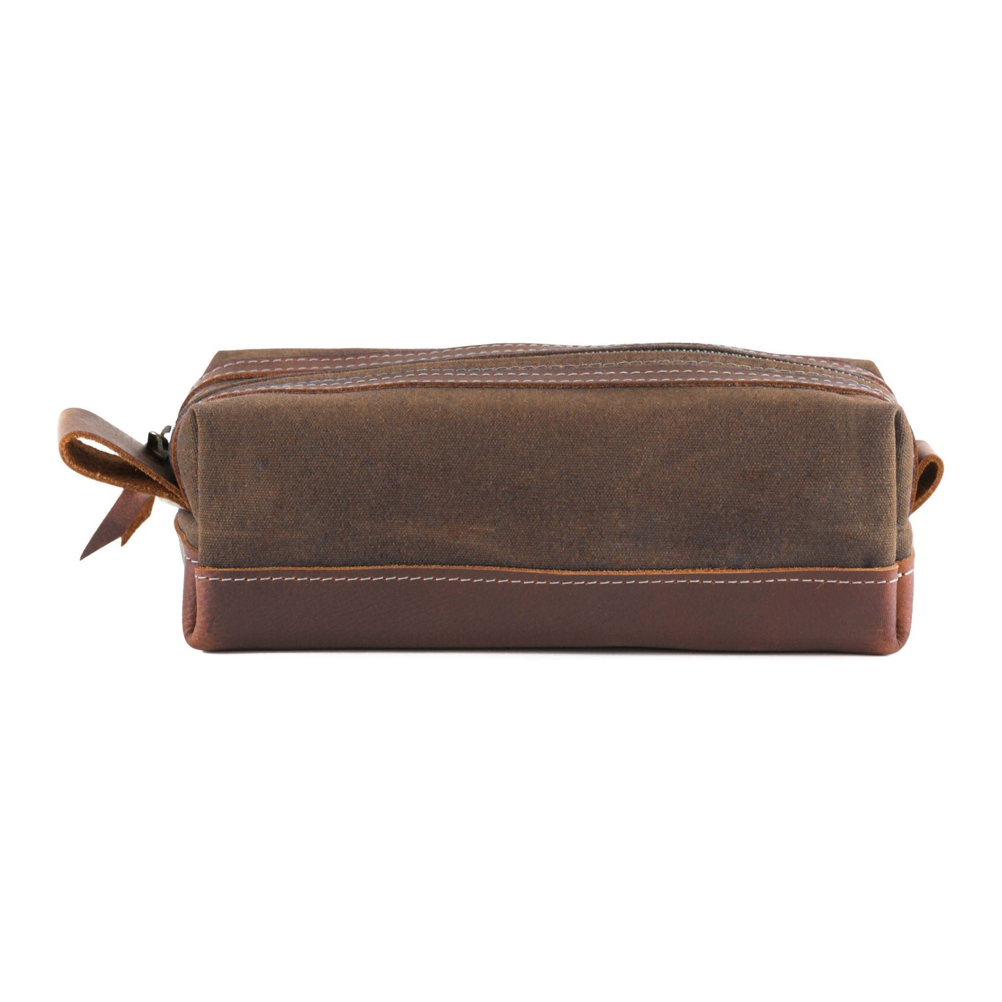 Waxed Canvas Toiletry Bag .