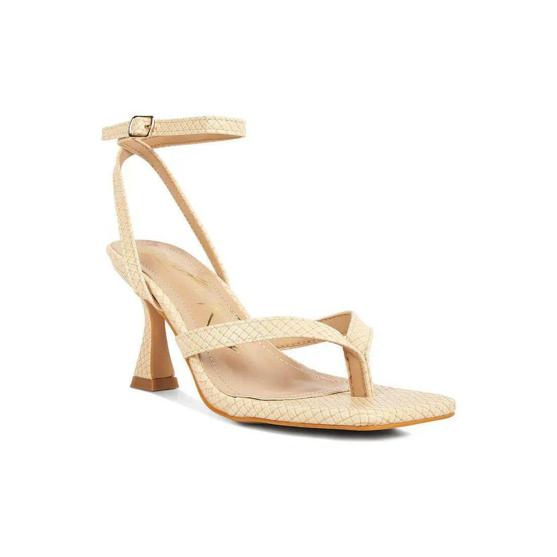 Celty Ankle Strap Spool Heel Sandals.