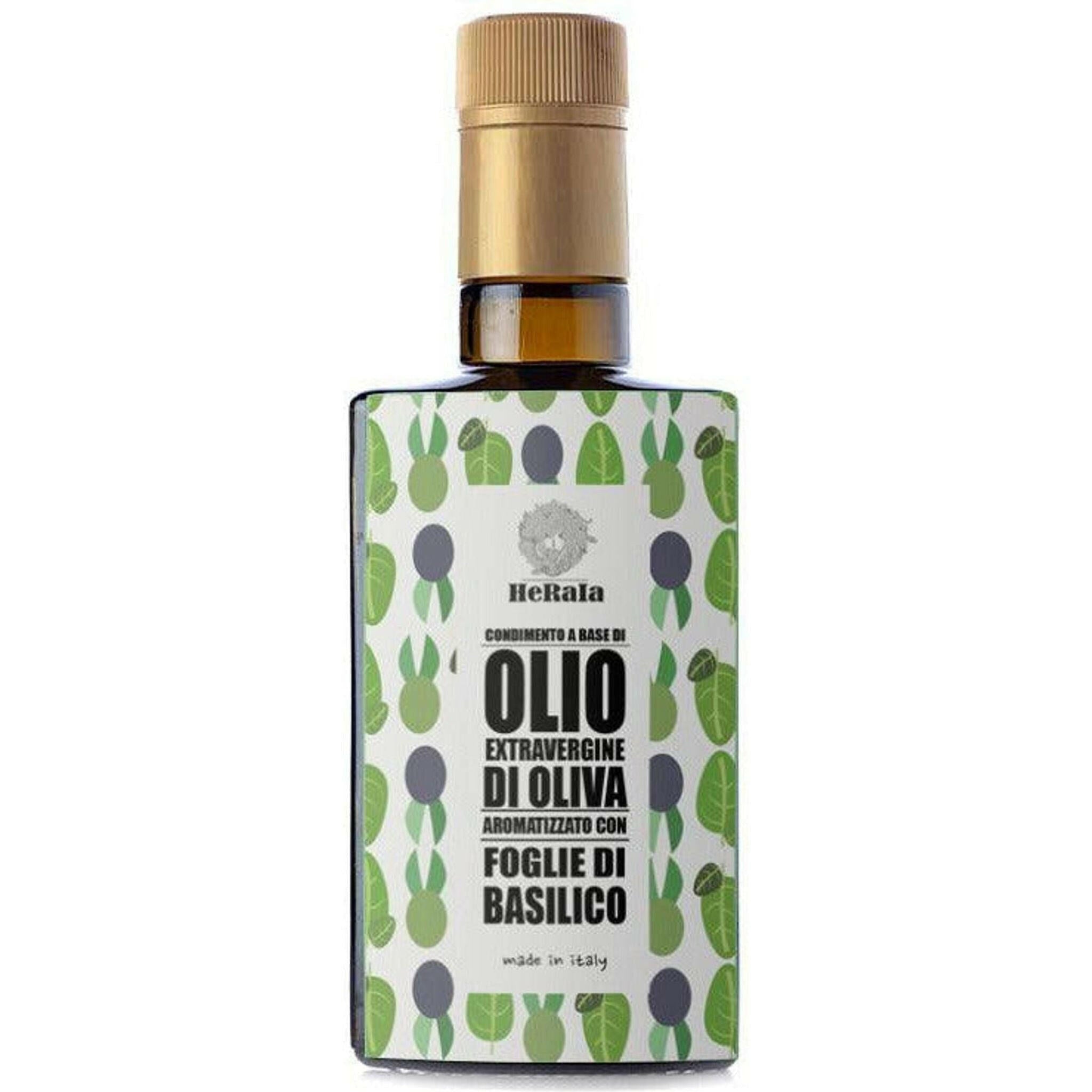 Basil Leaves Flavored Extra Virgin Olive Oil.