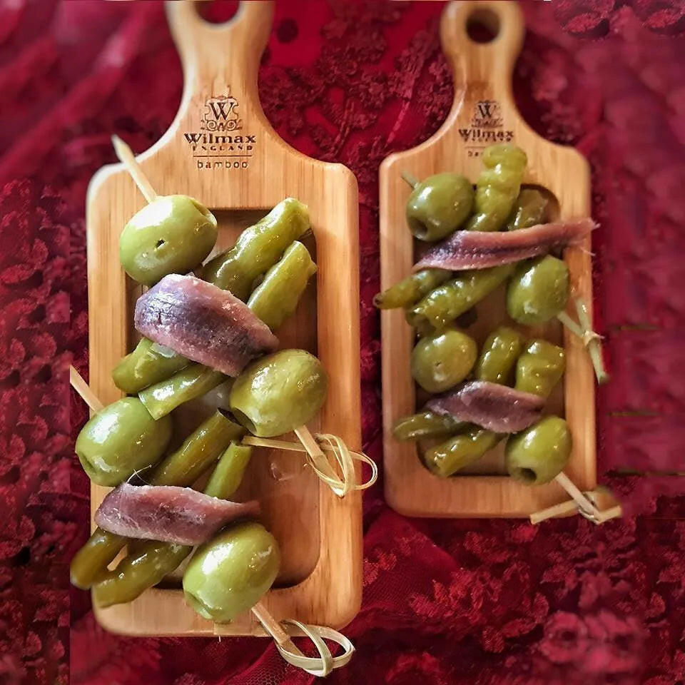 Bamboo Tray 8" x 2.75" For Appetizers / Barbecue.