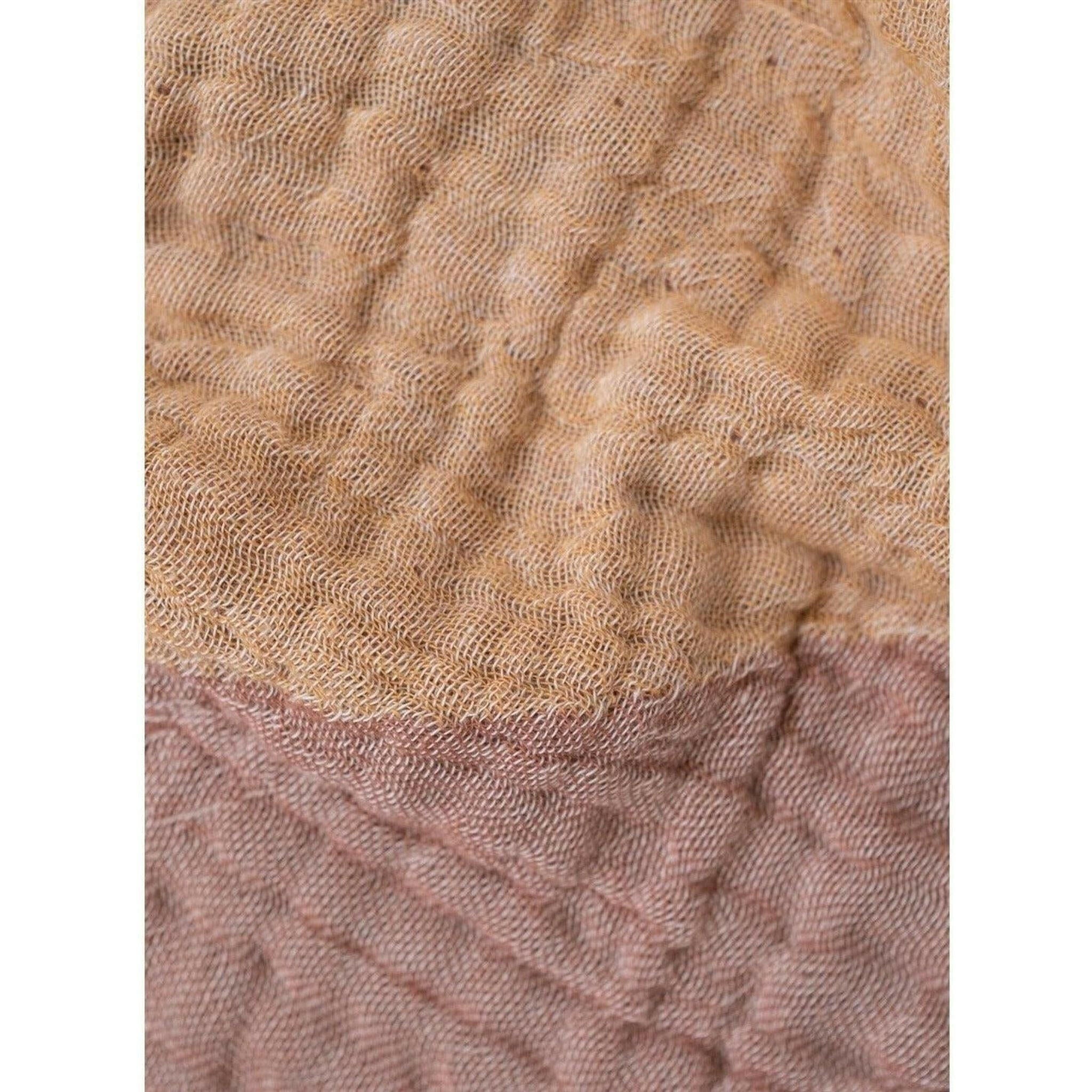 Cotton Boho Throw in Pink Orange.