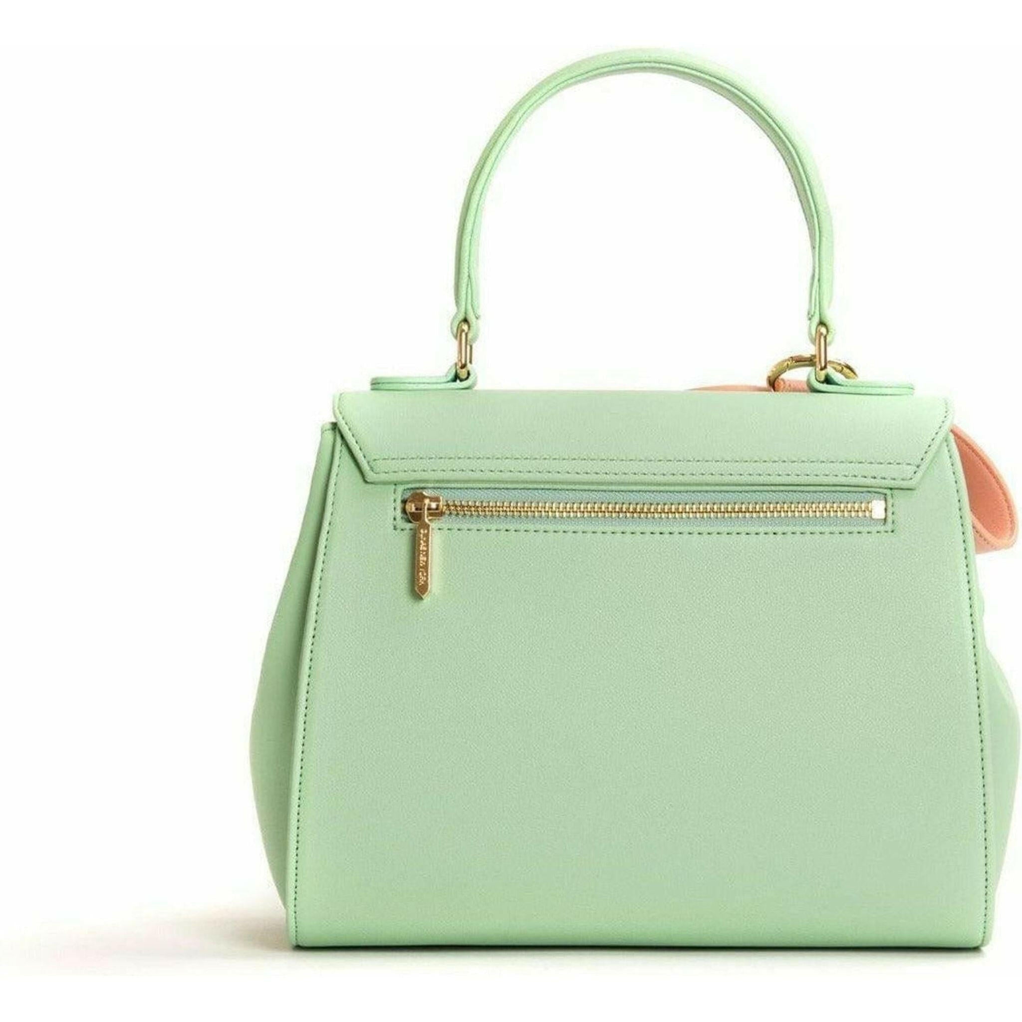 Cottontail - Mint & Light Pink Vegan Leather Bag.