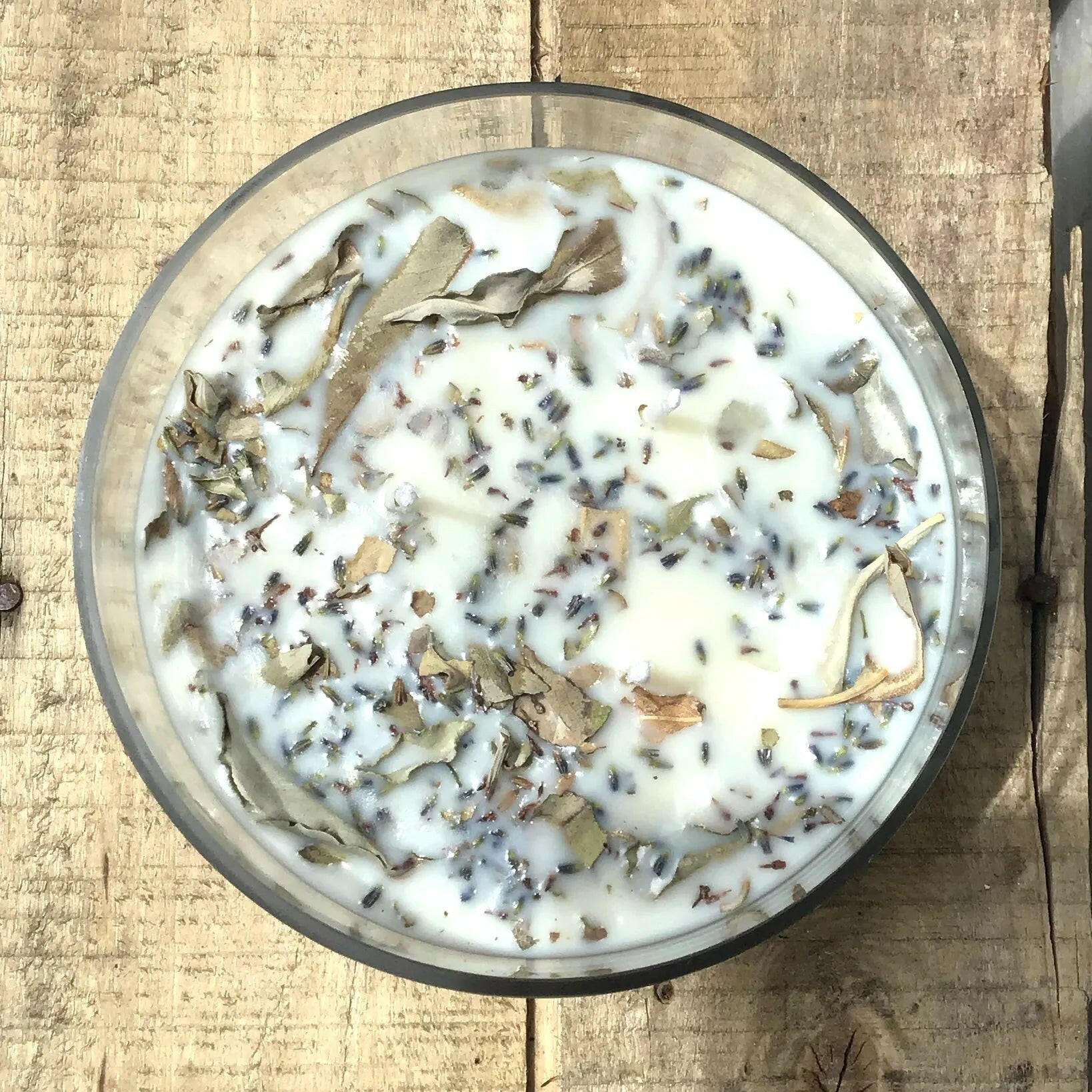 Lavender + White Sage Aromatherapy 3 Wick Large Soy Wax Candle.