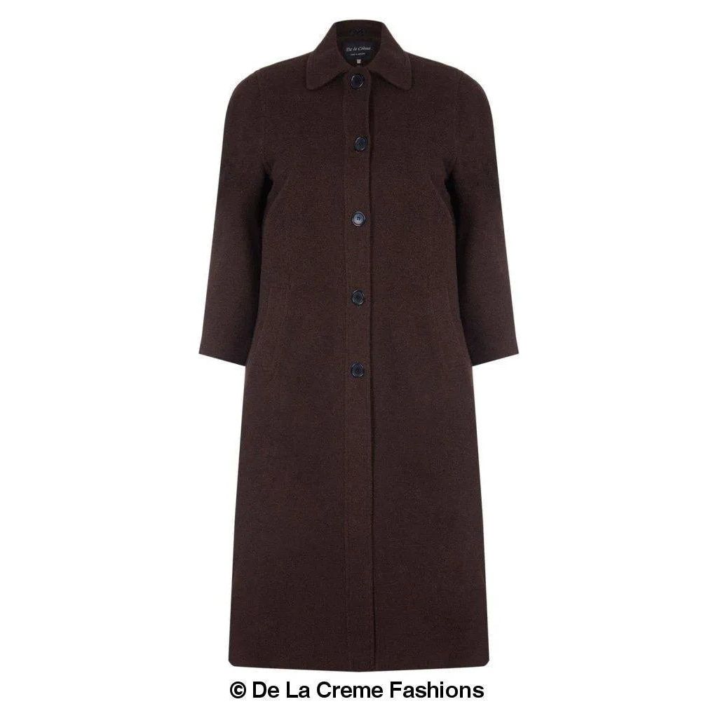 Curve Wool & Cashmere Blend Plus Size Long Coat.