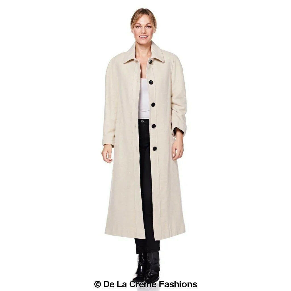 Curve Wool & Cashmere Blend Plus Size Long Coat.