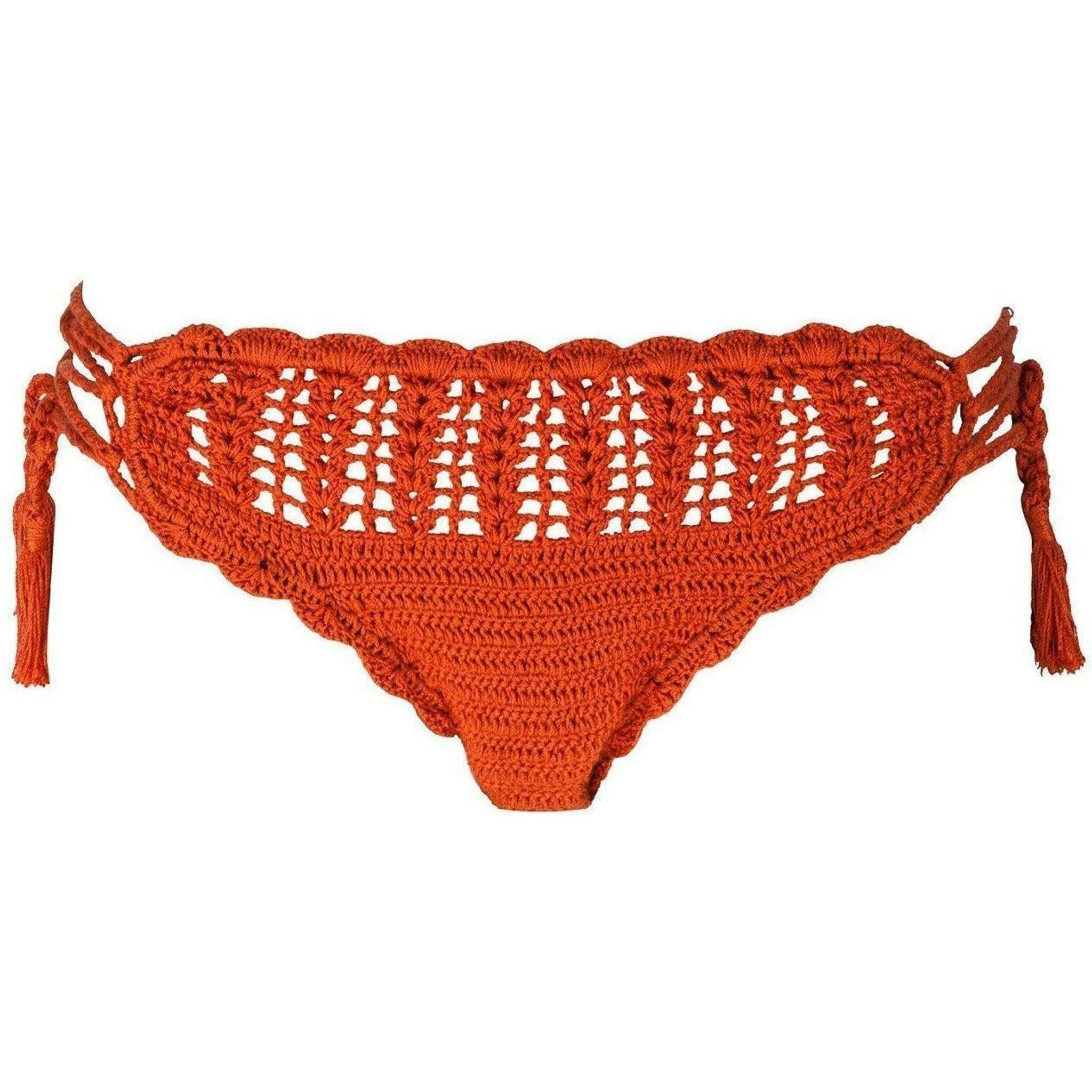 El Zafiro Hand-Crocheted Bikini Set Orange.