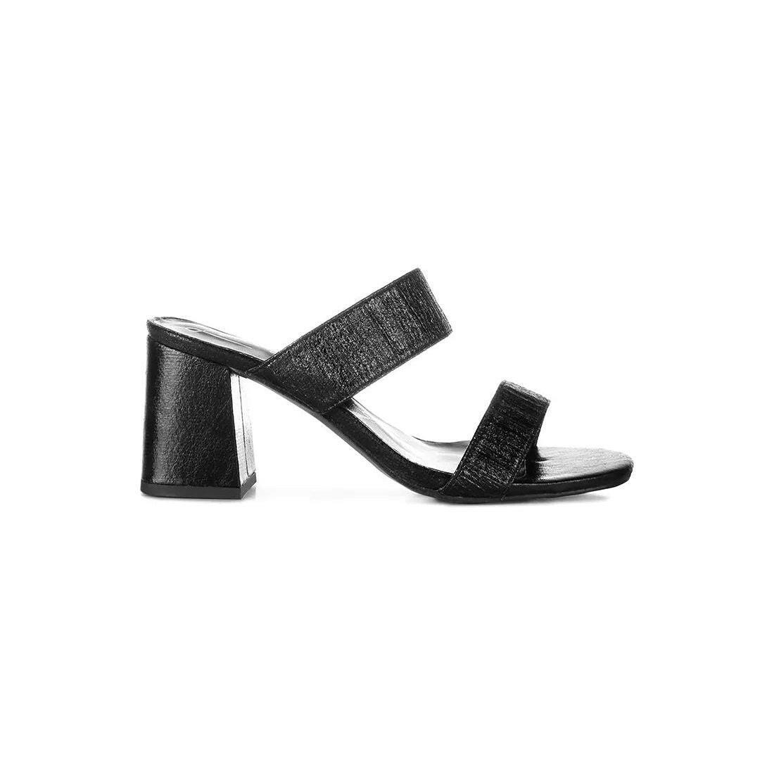 Giblet Metallic Slip On Block Heels.