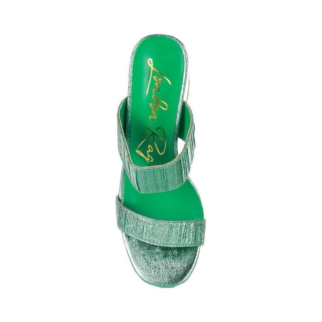 Giblet Metallic Slip On Block Heels.