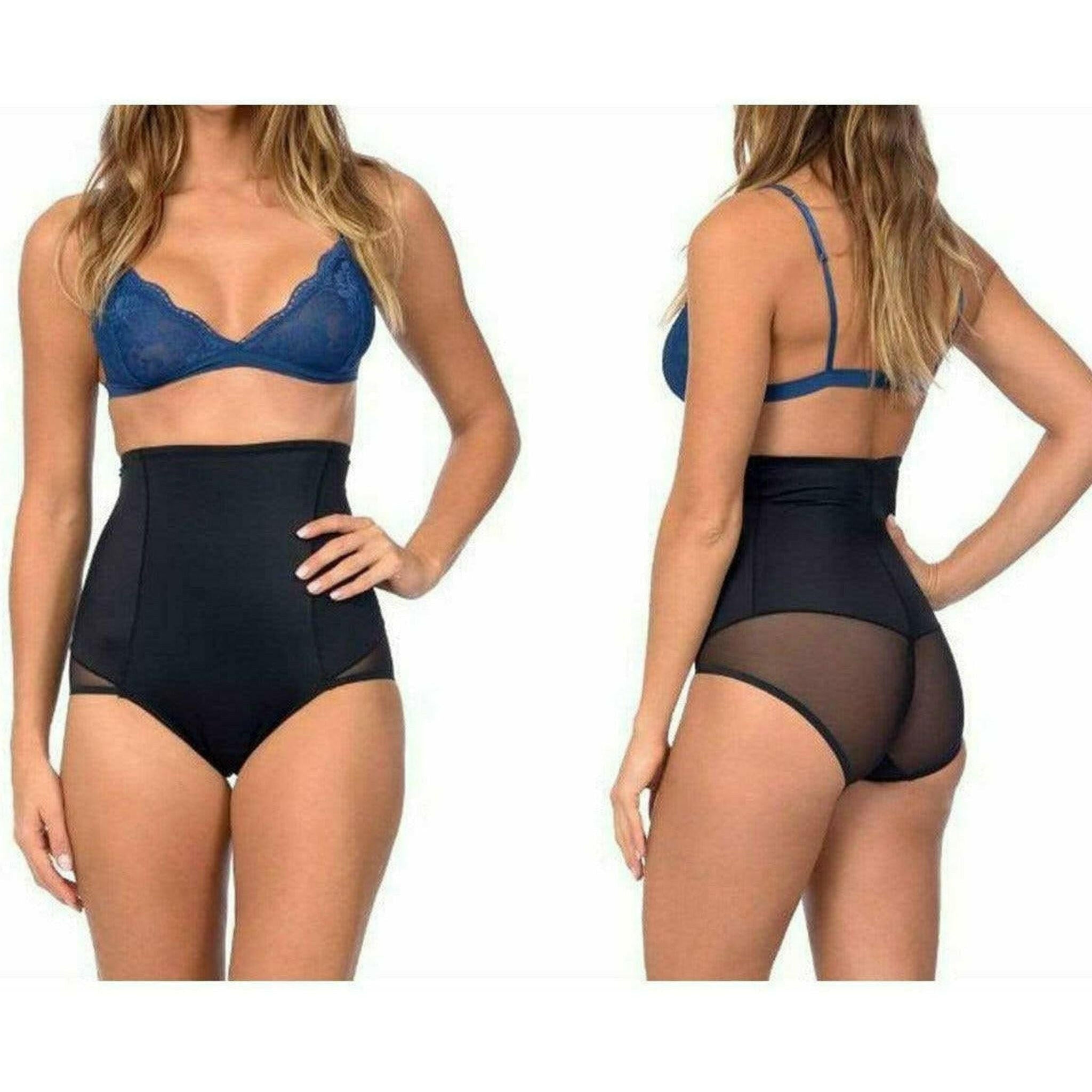 Hi Waist Smooth Shaper with Double Front Panel in Black.