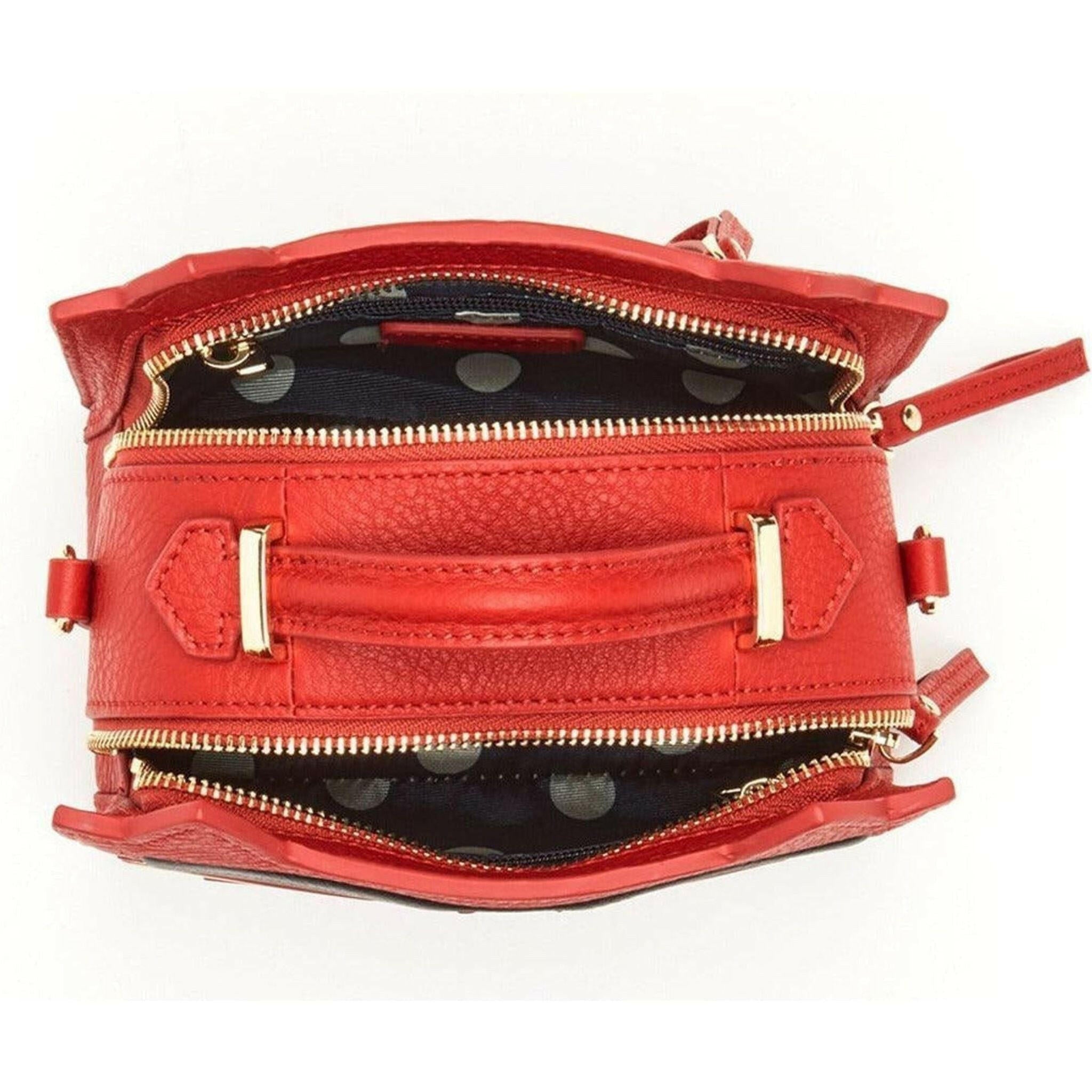 Leather Cat Crossbody in Red.
