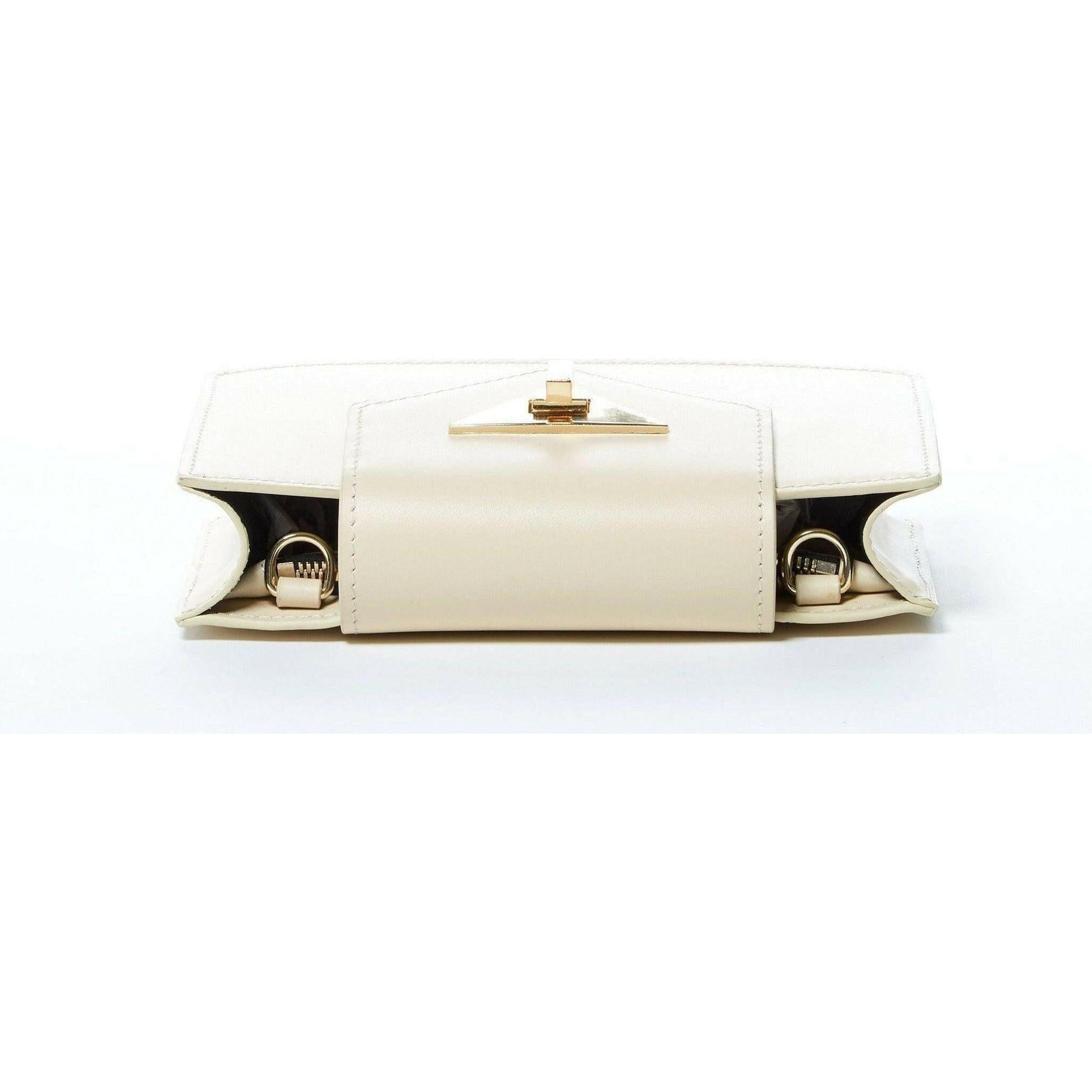 Mary Off White Mini Crossbody Bag Leather Wristlet.