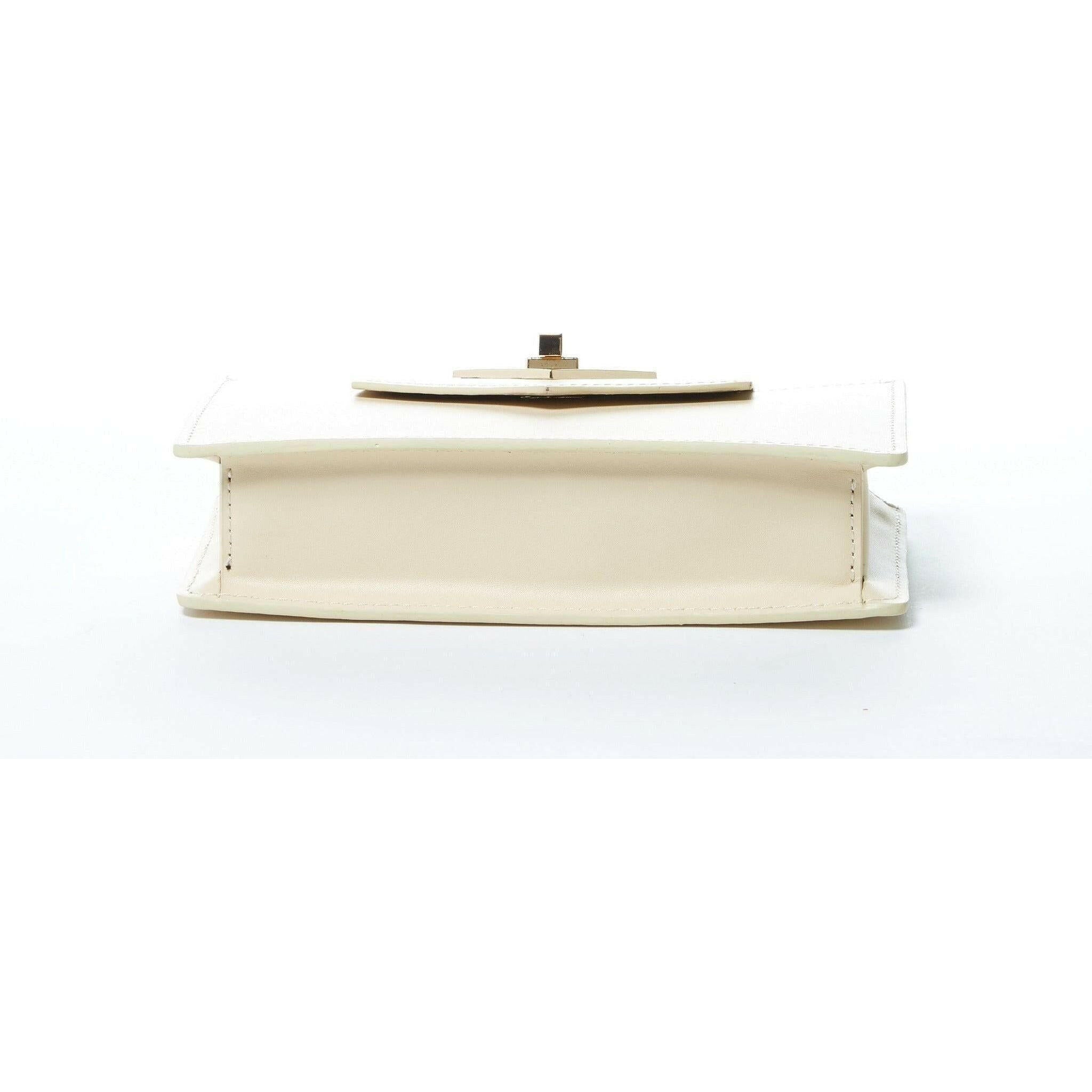 Mary Off White Mini Crossbody Bag Leather Wristlet.