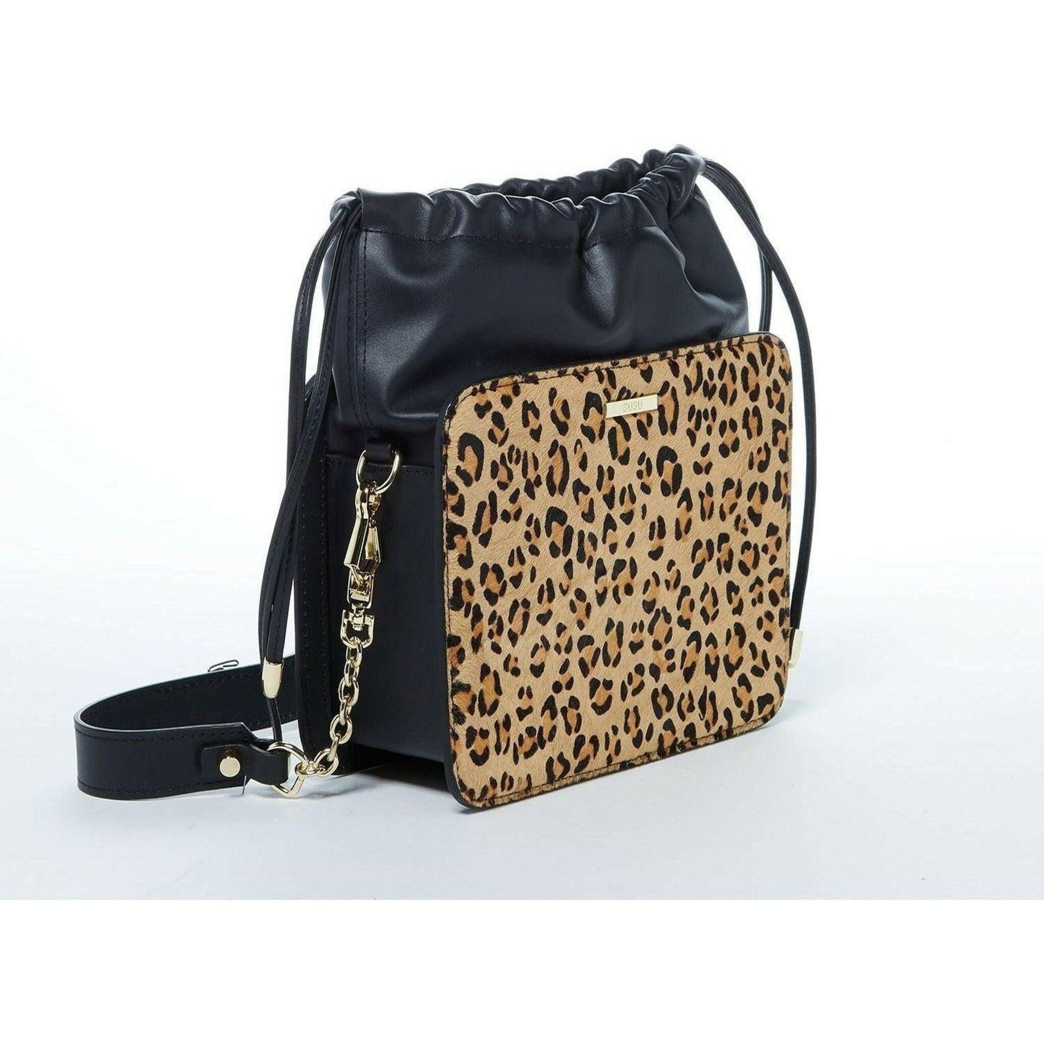 Patricia Black Leopard Leather Purse.