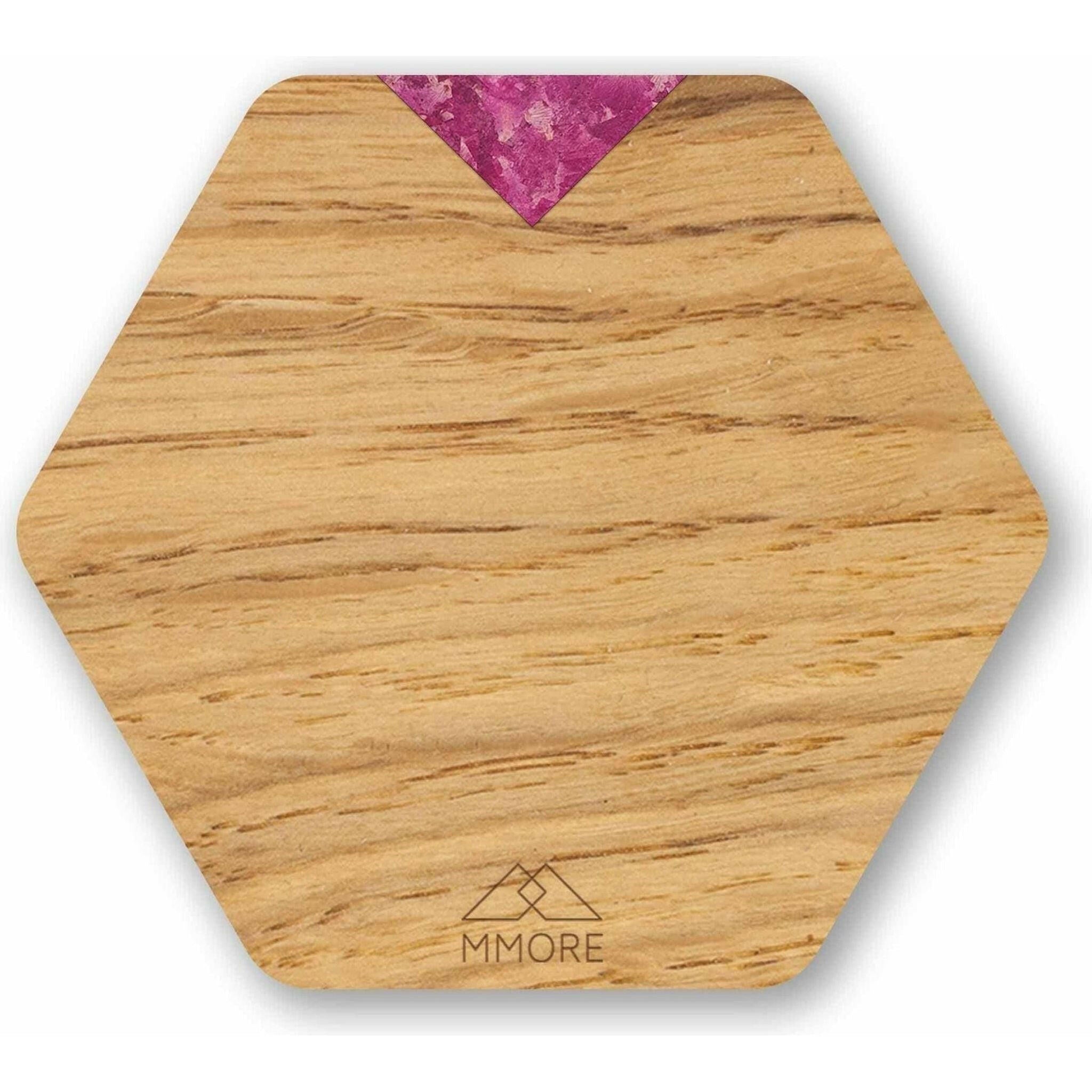 PERSONALIZED Wooden Coasters Set of 4 - Oak.