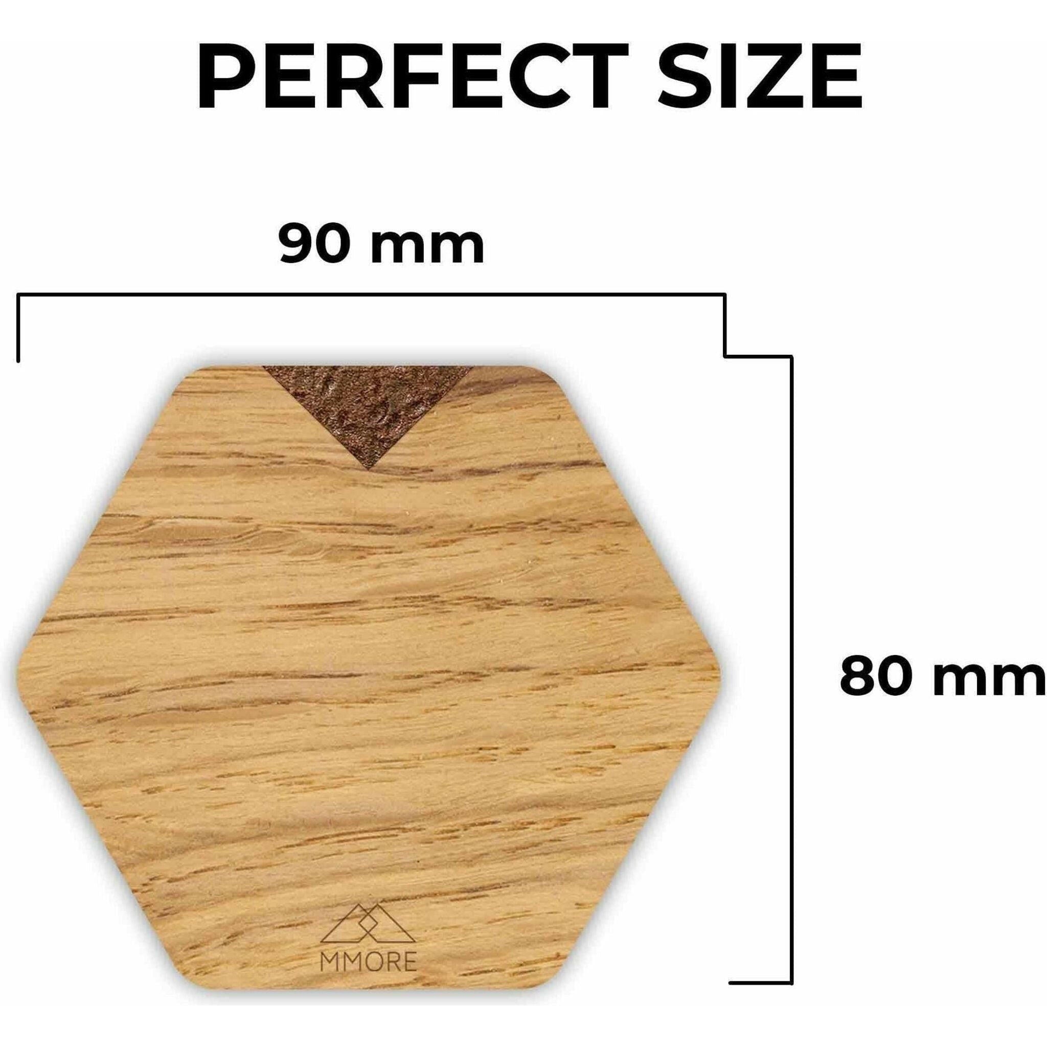 PERSONALIZED Wooden Coasters Set of 4 - Oak.