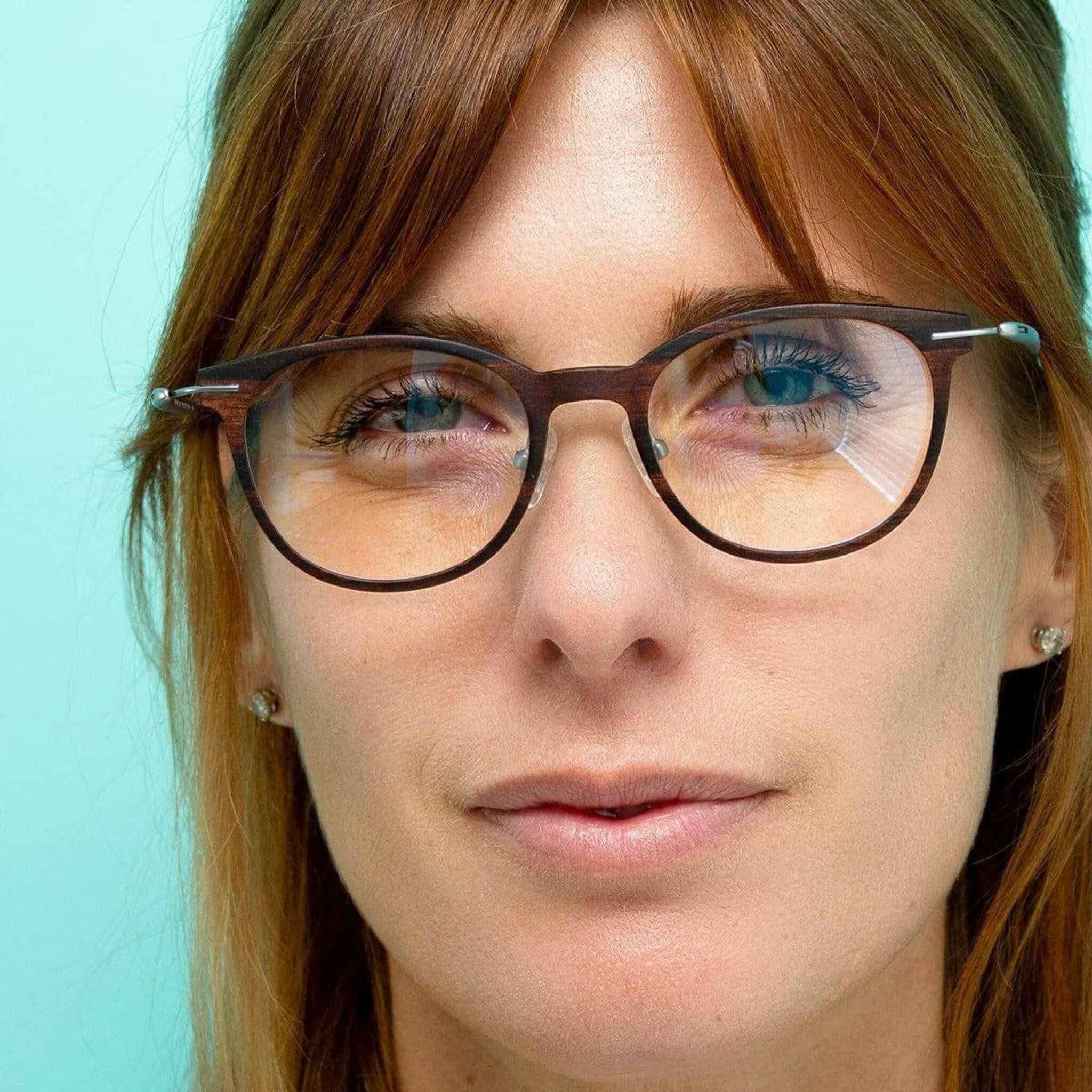 Pinellas - Featherlight Titanium & Wood Eyeglasses.