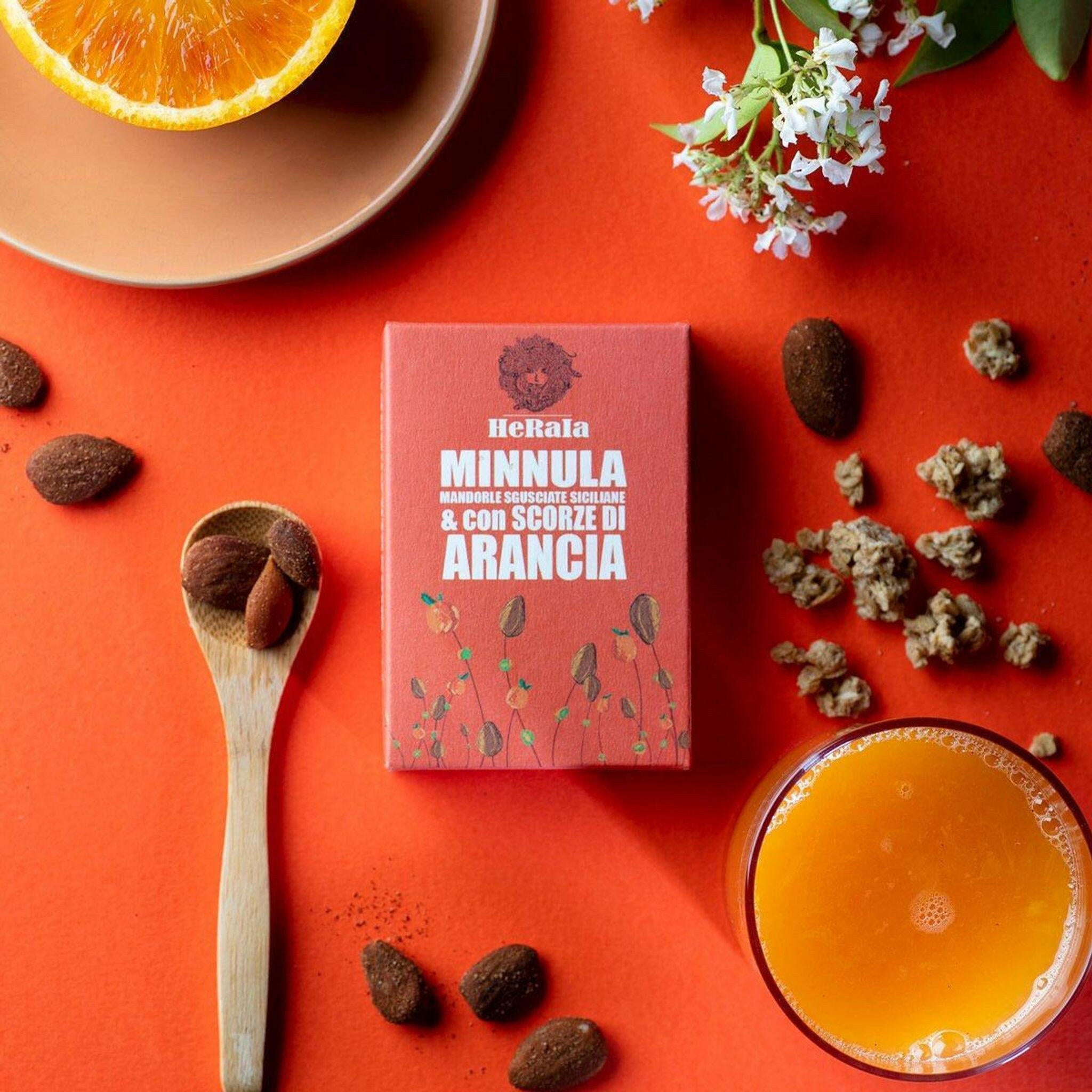 Red Orange Flavored Roasted Almonds.