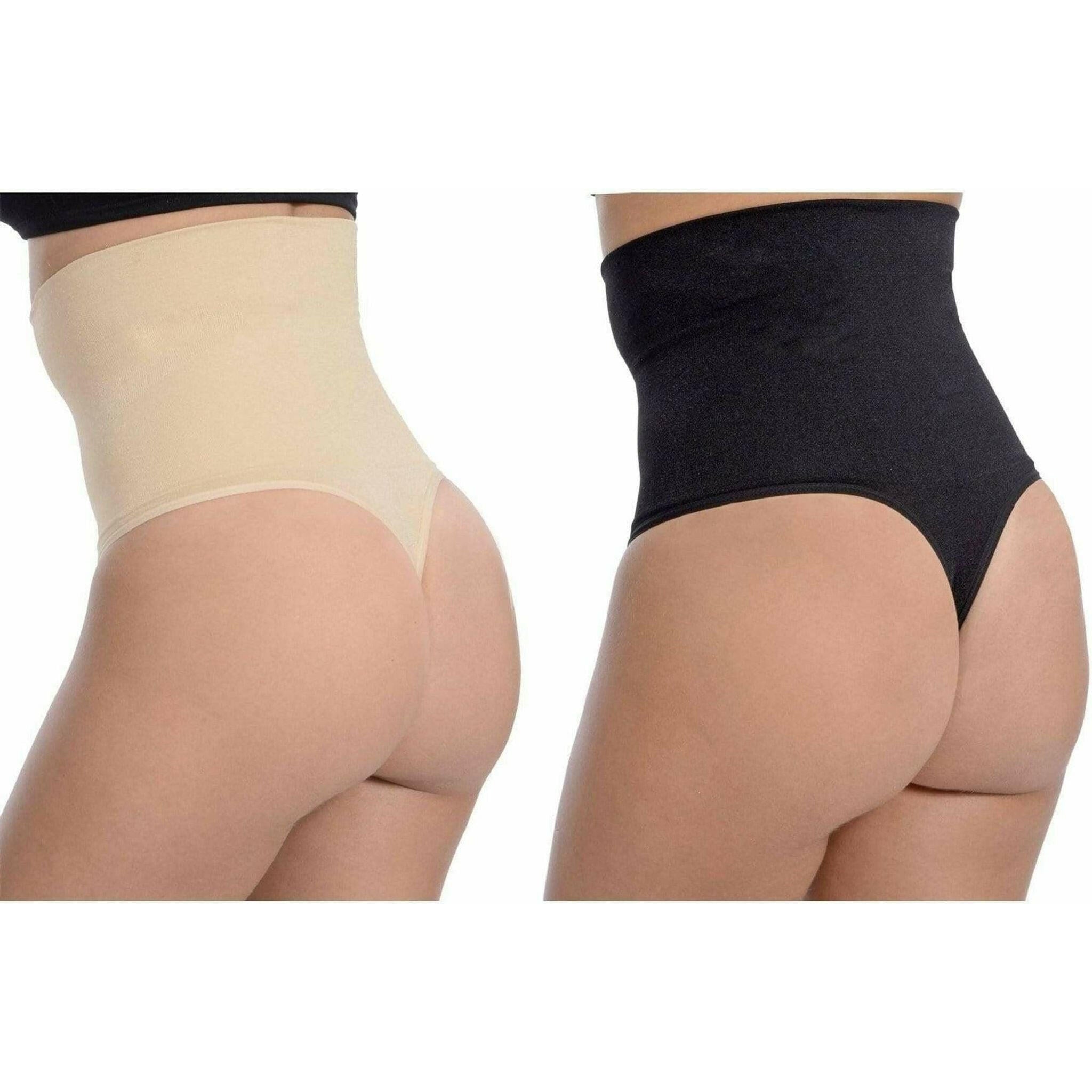 Seamless Hi-Waist Shaper With Thong Bottom - 2 Pack.