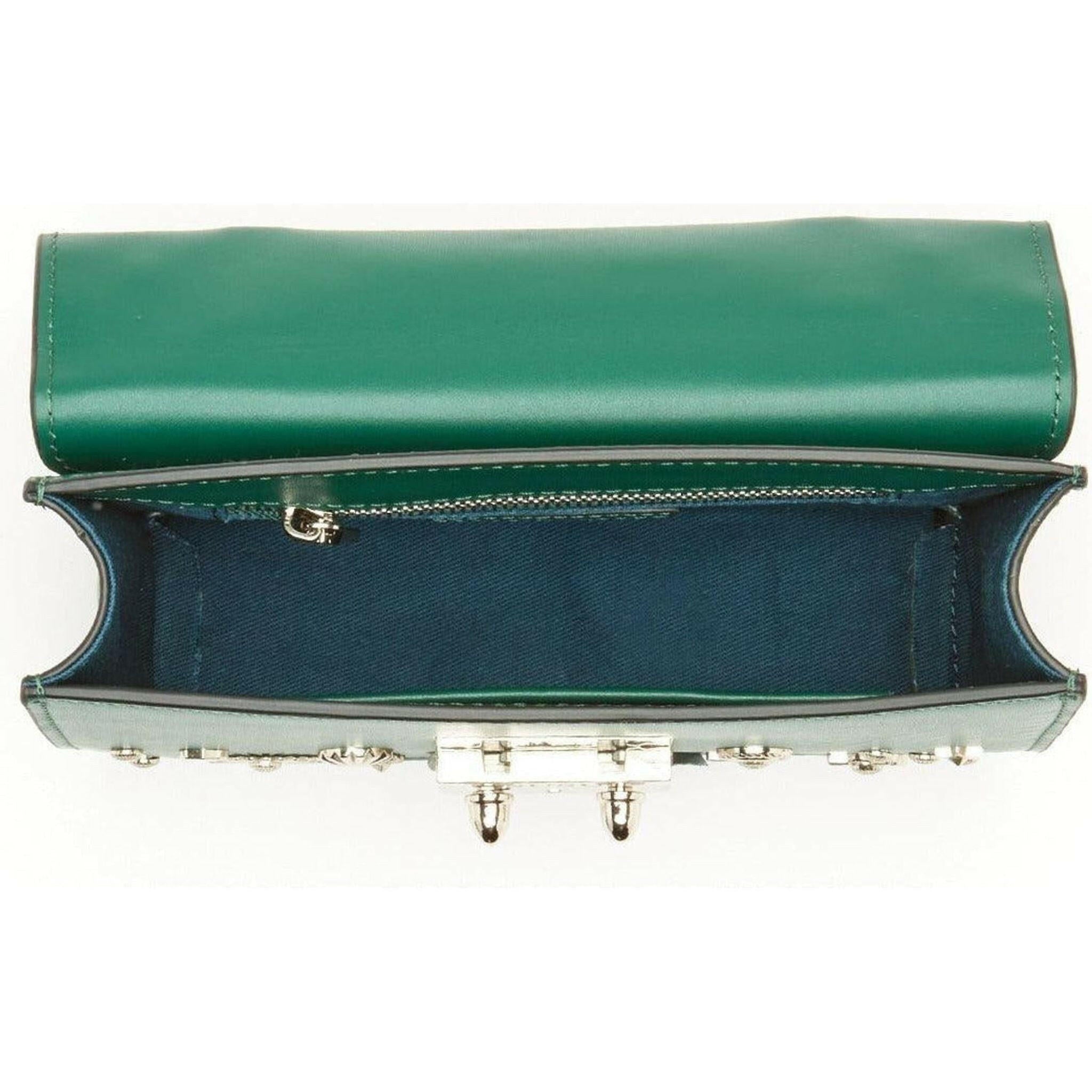 The Hollywood Leather Crossbody Bag in Evergreen.