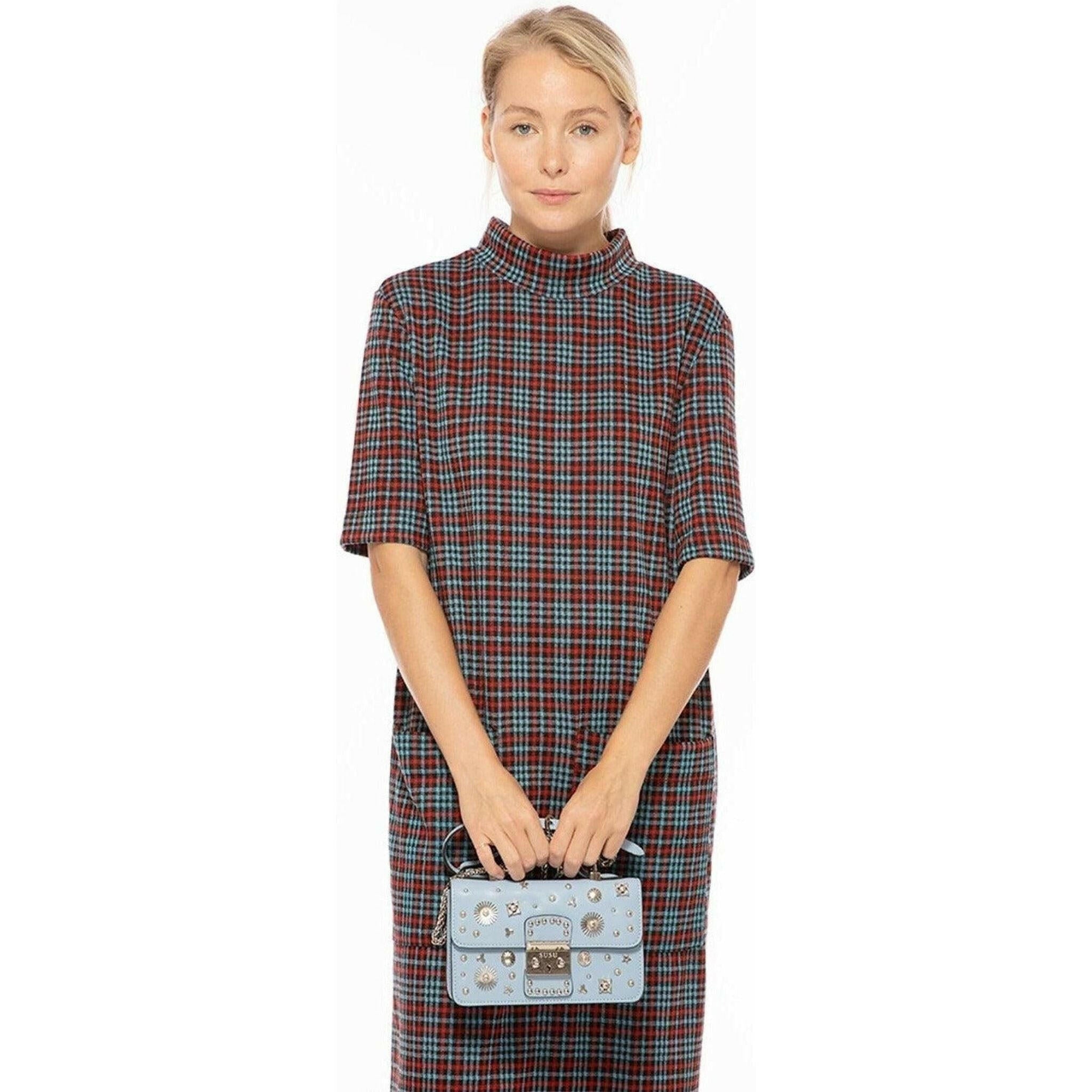 The Hollywood Small Leather Bag in Light Blue.