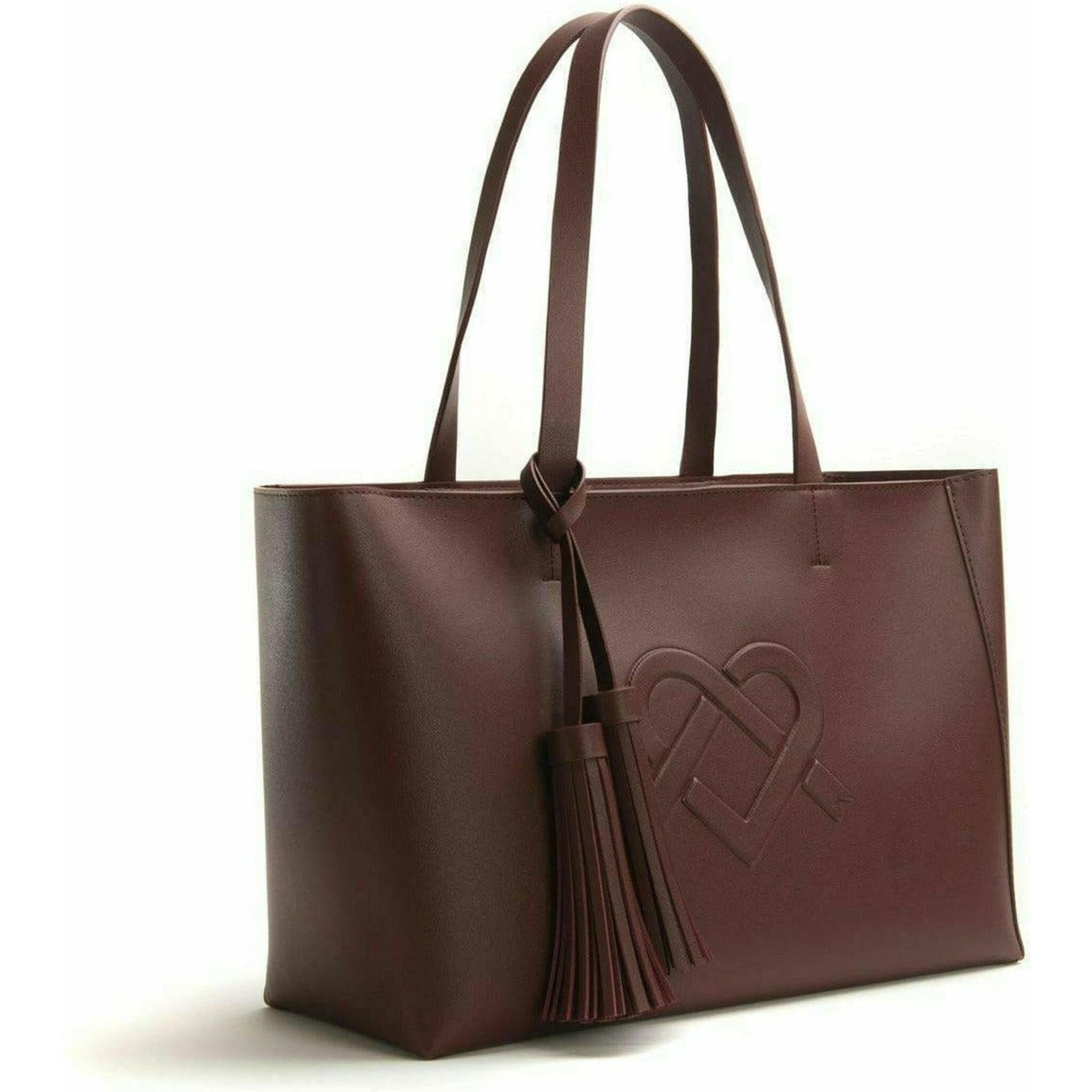 Tippi - Burgundy Vegan Leather Tote Bag.