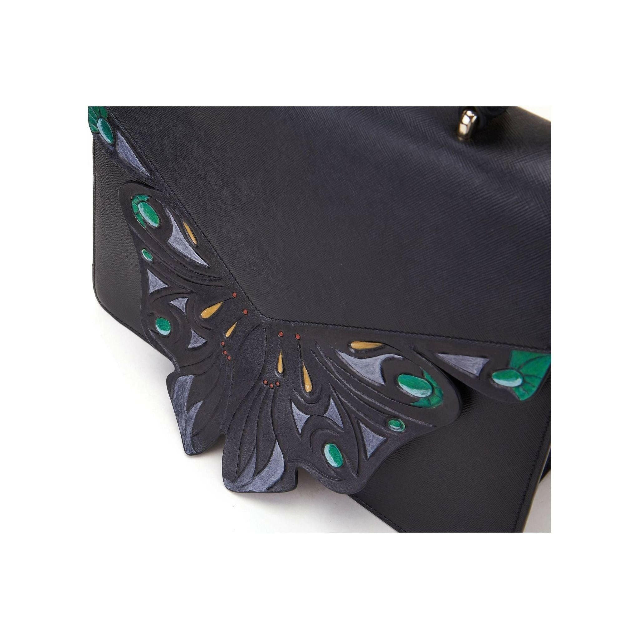 Wings Black Shoulder Bag.