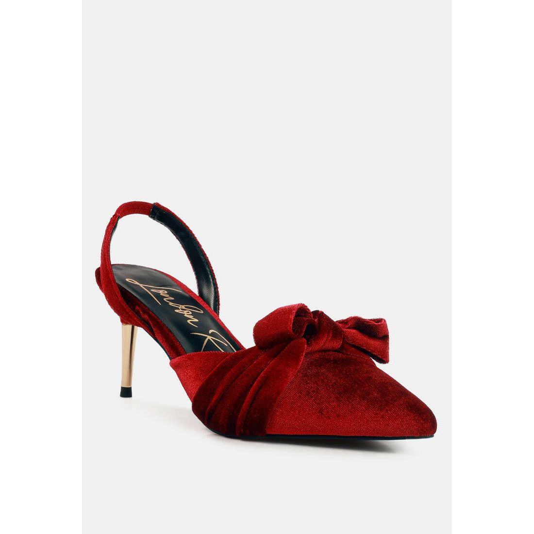 Mayfair Velvet High Heel Mule Sandals.