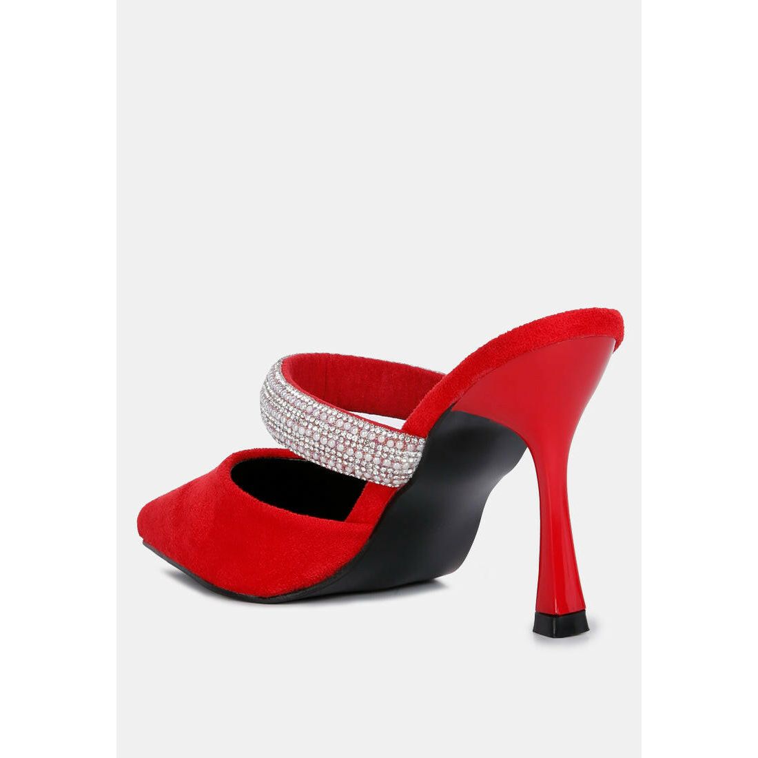 Fauci Diamante Strap Heeled Mules.