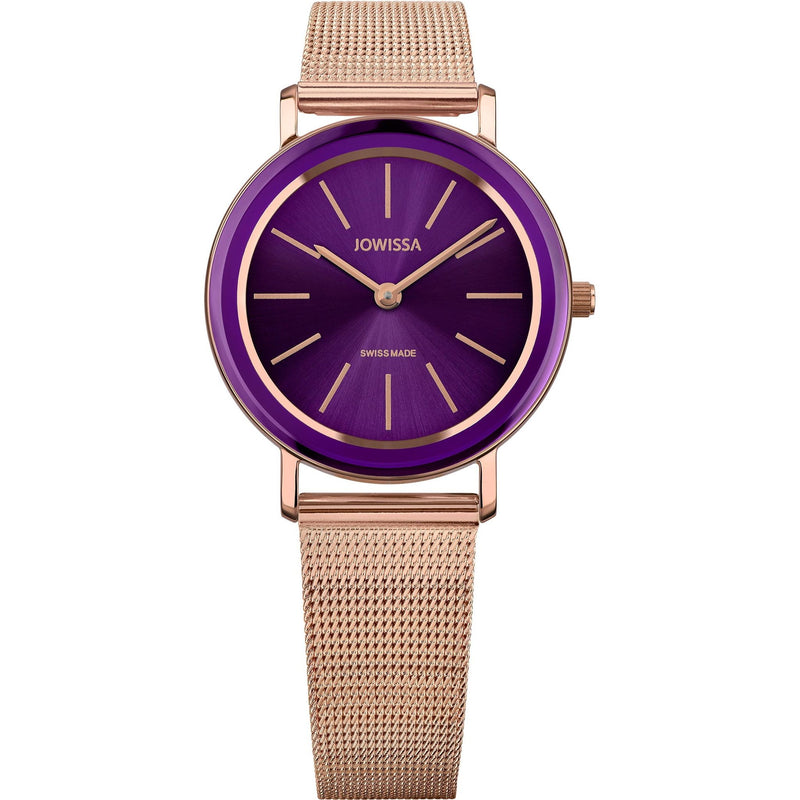 Alto Swiss Ladies Watch Rose Gold Purple.