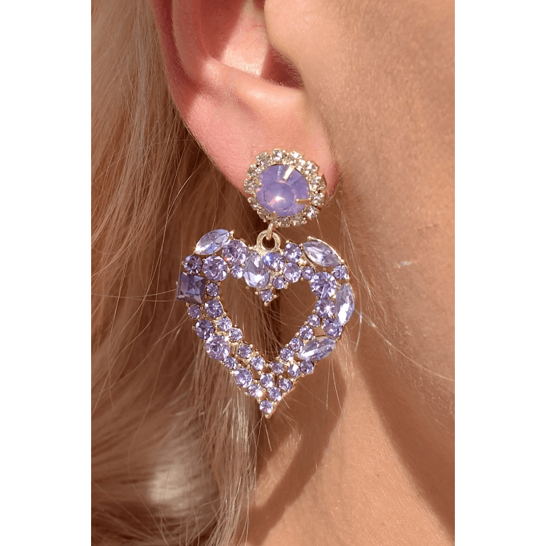 Pink Heart-shaped Earrings.