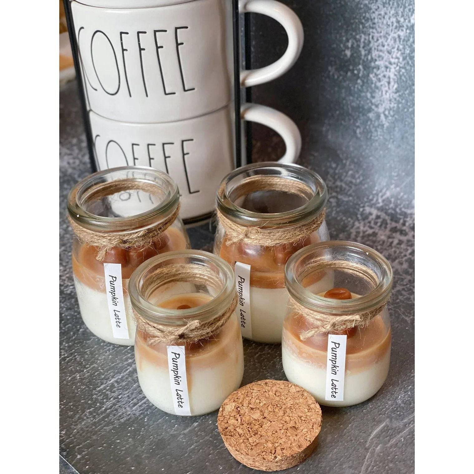 Coffee Lover Soy Wax Candle Glass Jar With Lid.