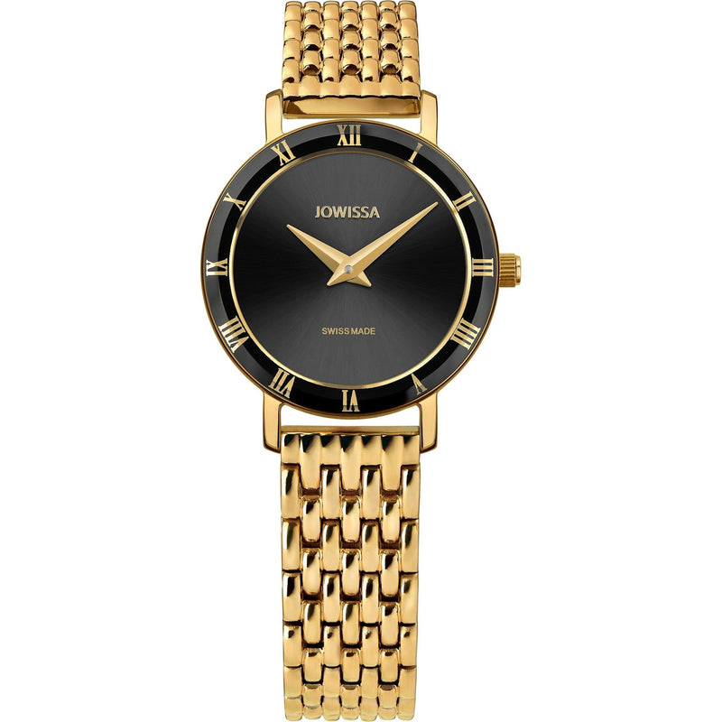 Roma Swiss Ladies Watch Black Gold.